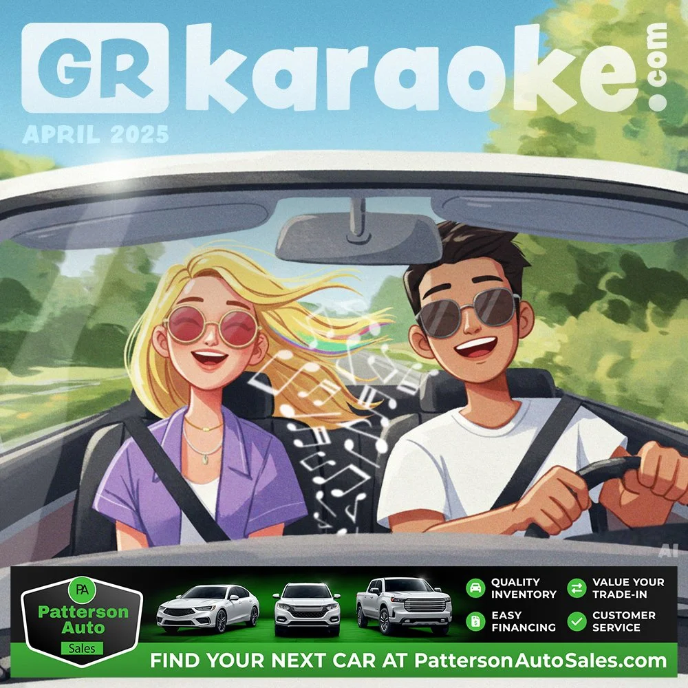 Some see traffic… we see a duet rehearsal! Turn up the radio and set the GPS to the nearest karaoke stage with the help of GRkaraoke.com 🚙🎤

Thank you to our April 2025 Sponsor: Patterson Auto Sales