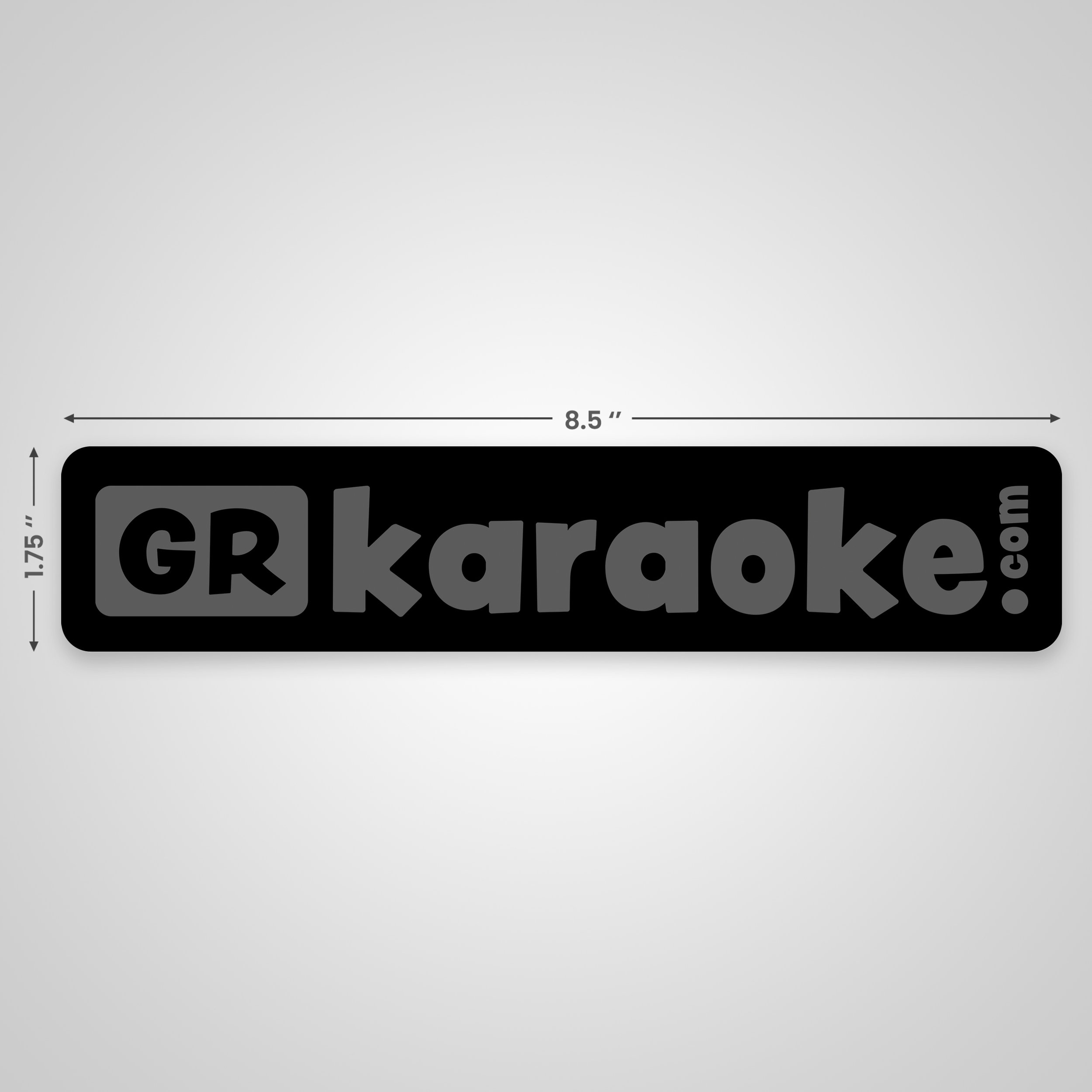 GRkaraoke - Bumper Sticker (8.5 x 1.75) Square BLACK.jpg