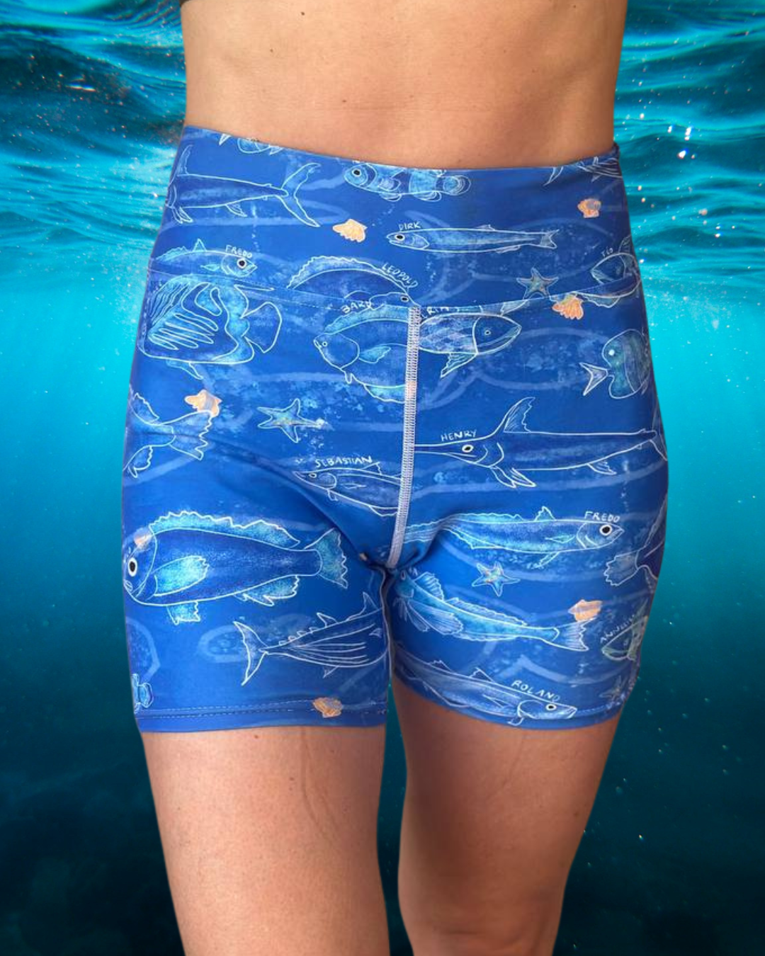 Short Leggins with Fishes Front