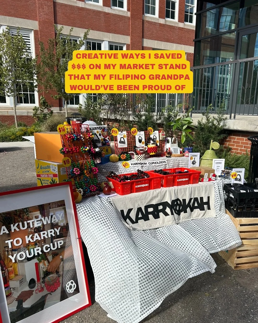 had so much fun channeling my inner frugal Filipino grandpa to make my display come to life at @aapi_chs yesterday 🍊🍈🍎🍐🥭🍋