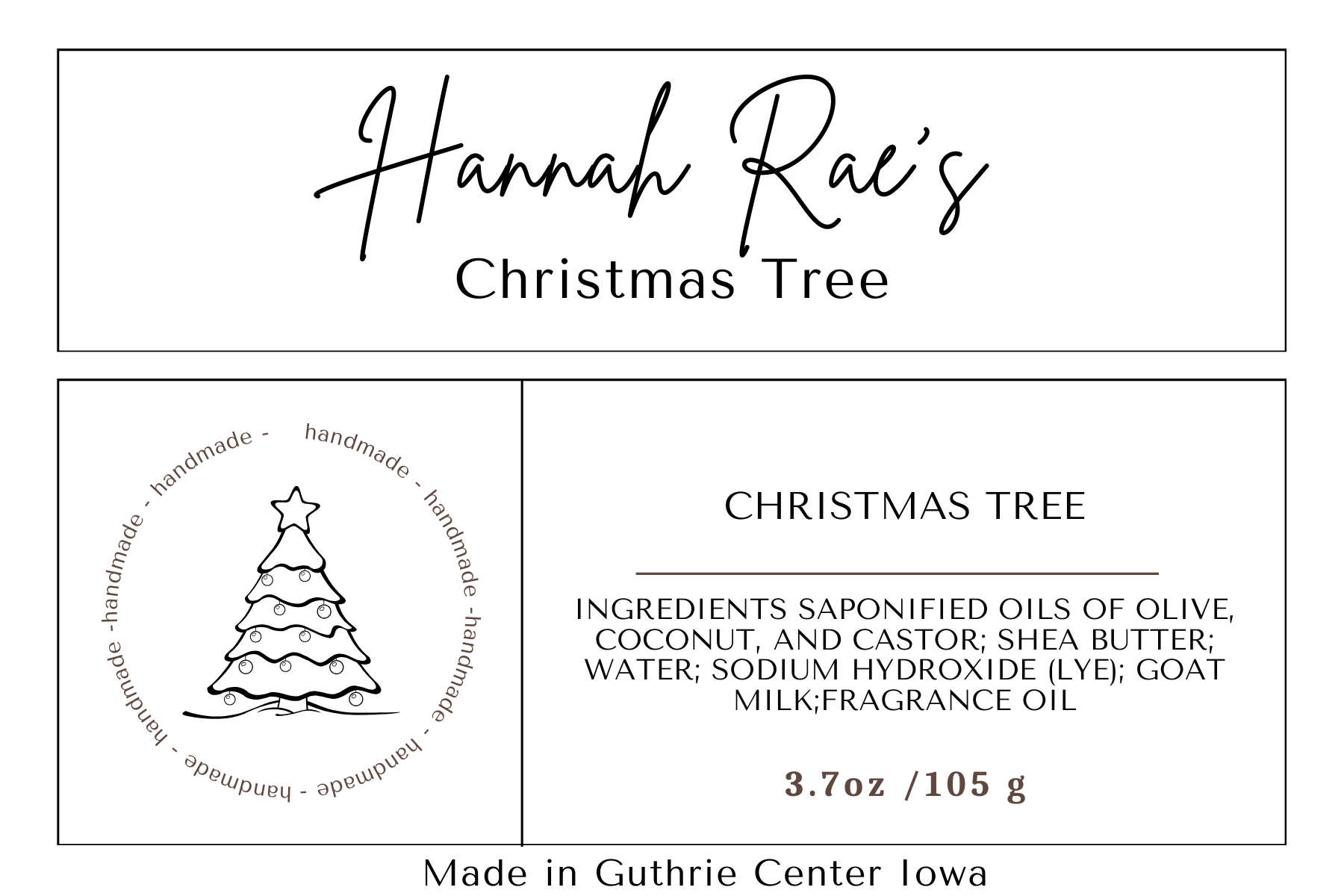 Limited Edition Christmas Lather Bags