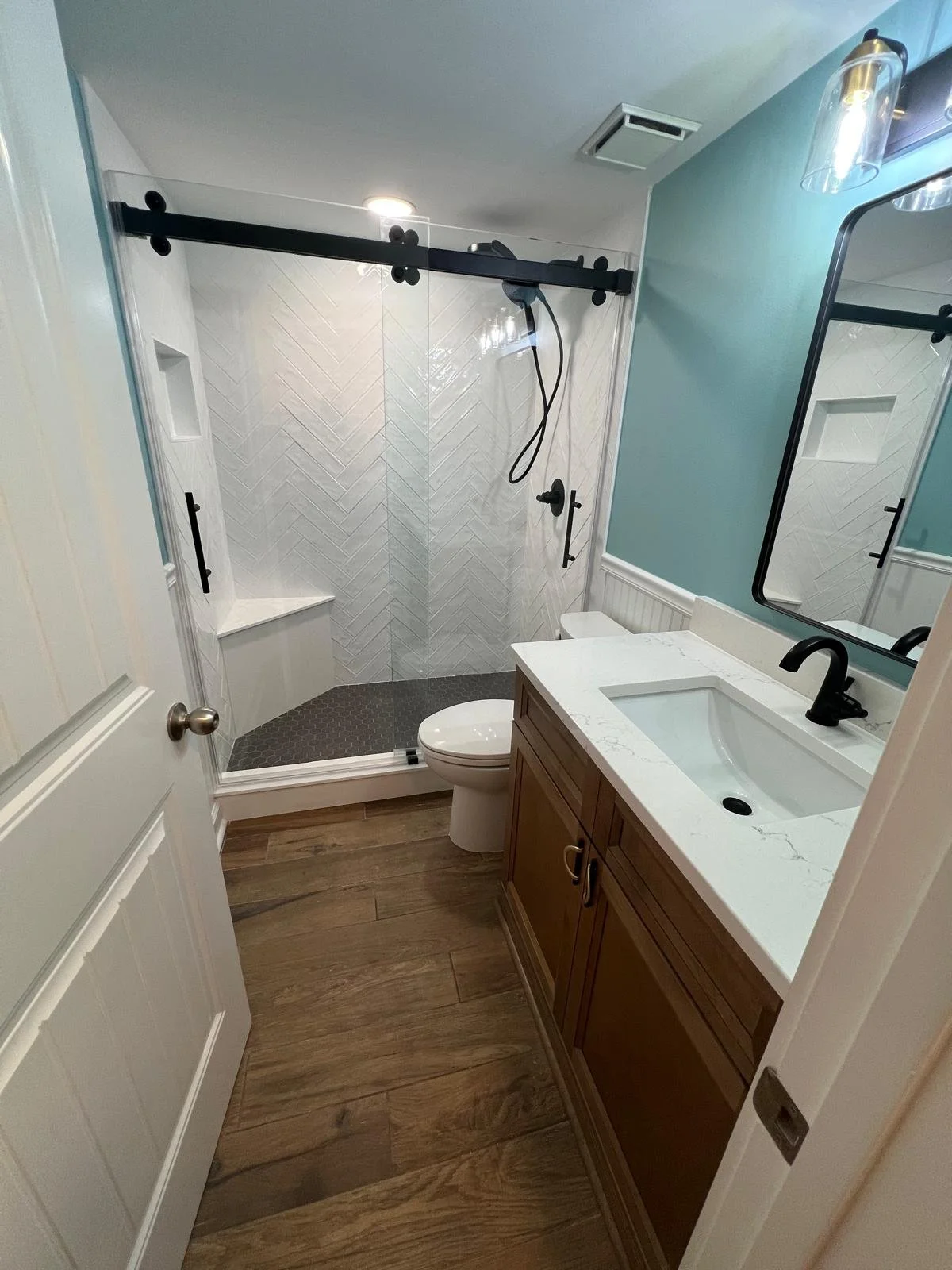 Seacrest — Delta Matte Black Fixtures