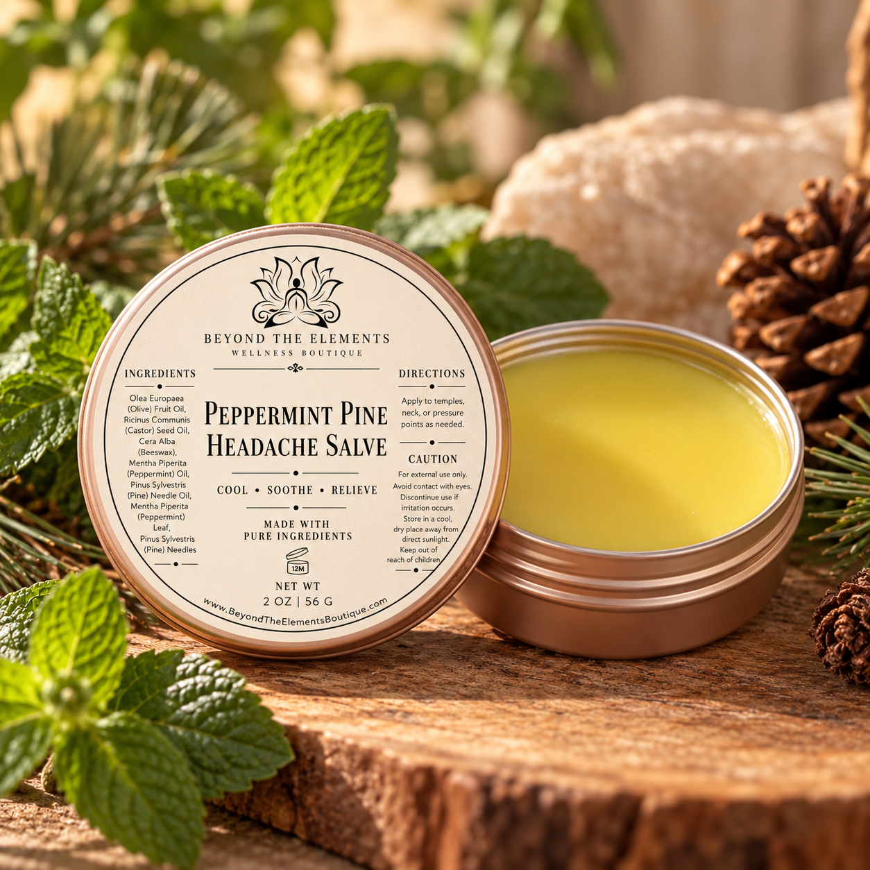 Peppermint Pine Headache Salve