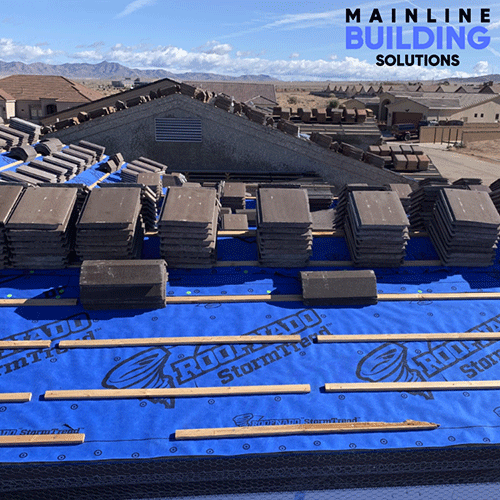 aerial view of roof underlayments
