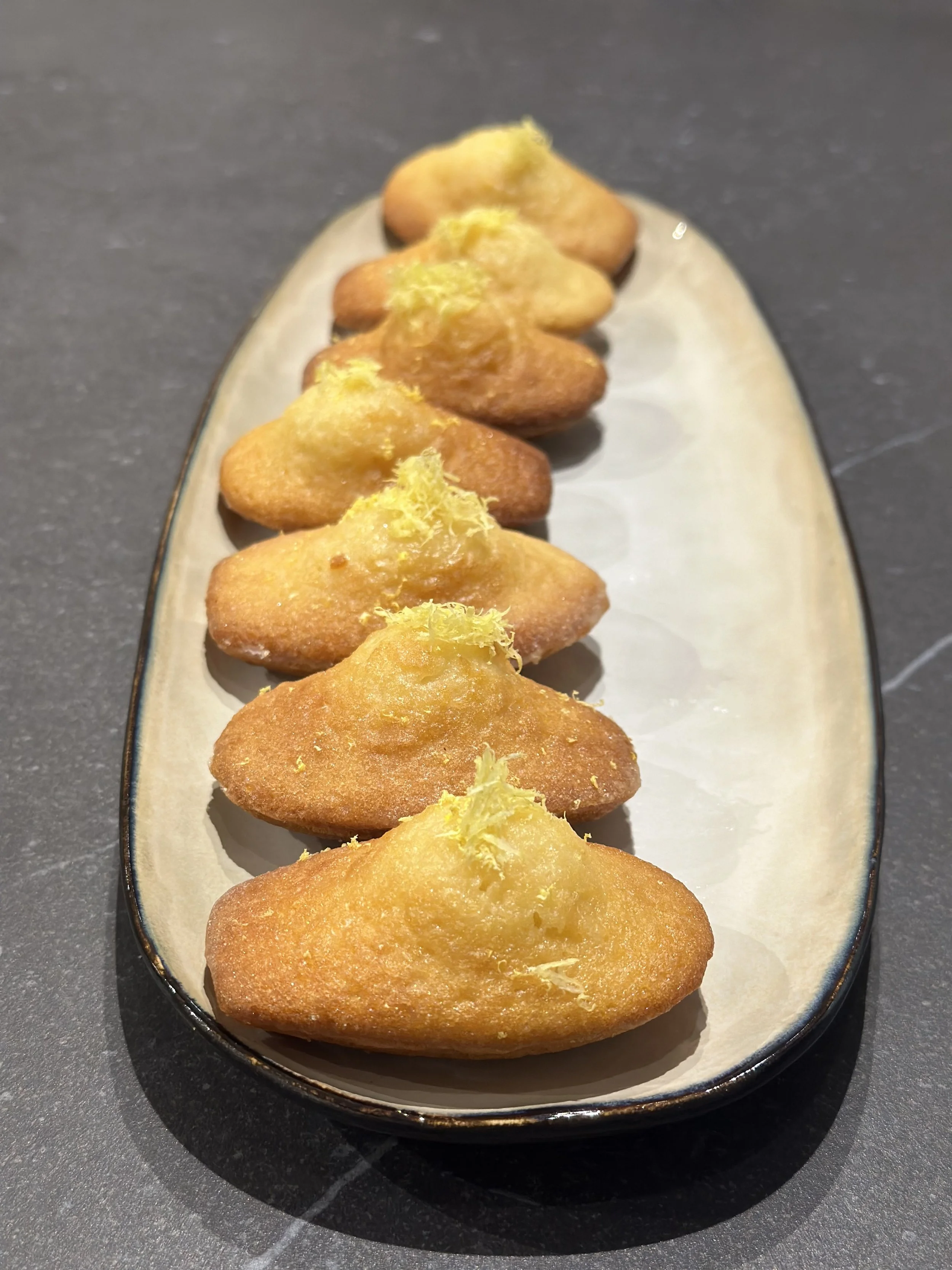 plate of small French cakes-madeleines