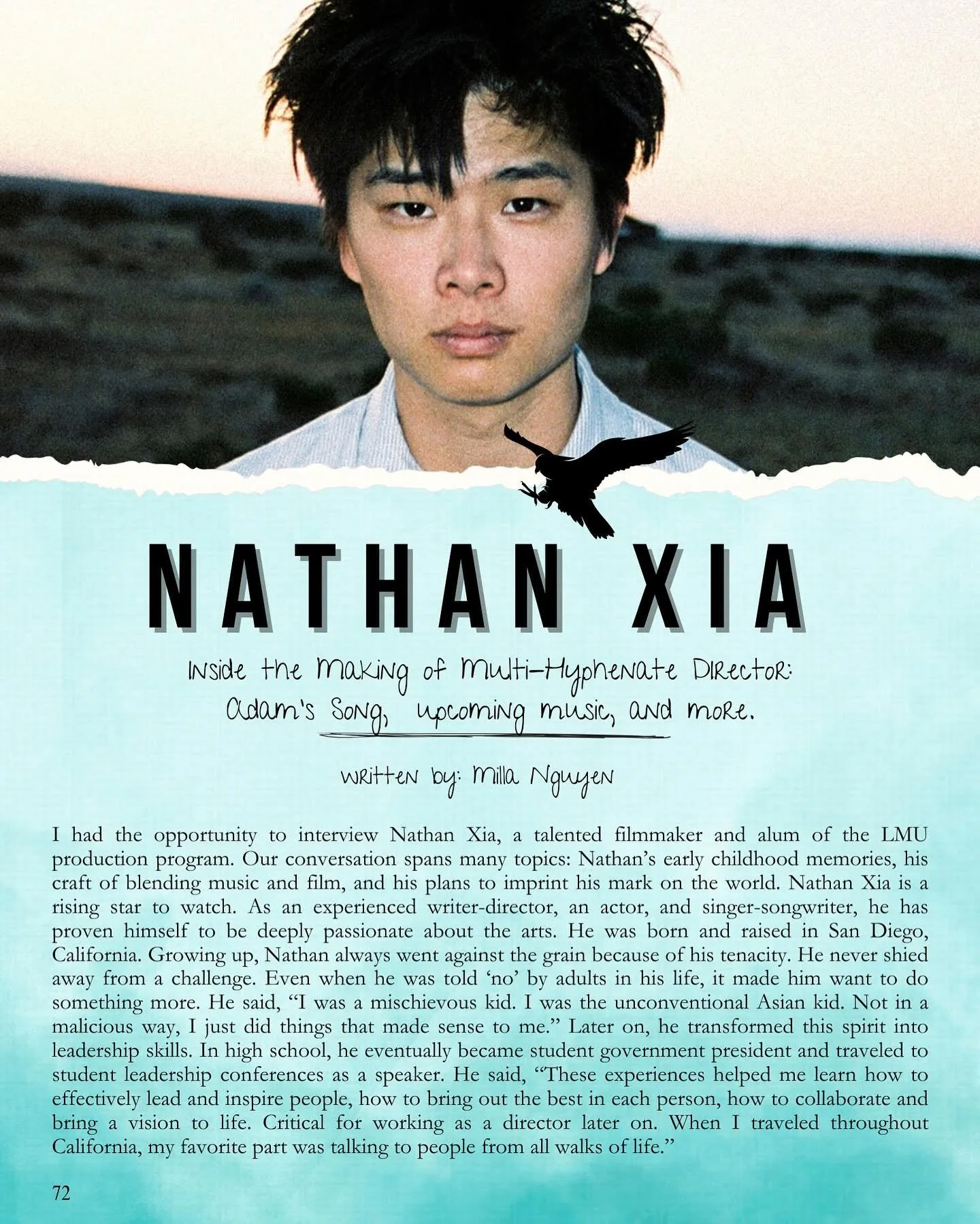 Introducing Issue 2&rsquo;s Underrated Rising Stars. To read the full story &mdash; click on the link in our bio! 📖💫

Nathan Xia is an award-winning filmmaker who&rsquo;s breaking barriers. He is best known for this short, Adam&rsquo;s Song, distri
