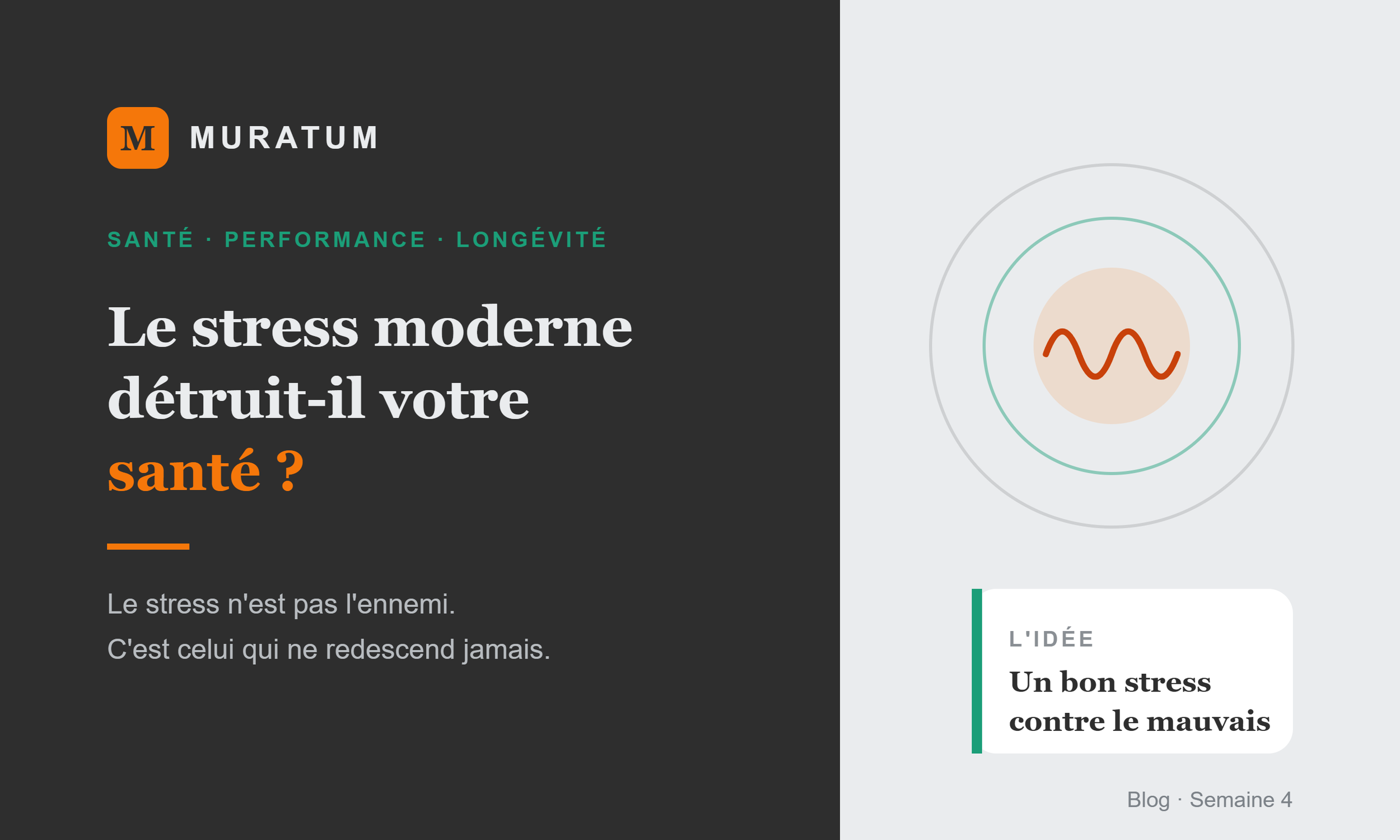 Le stress : votre corps n'est pas fait pour vivre comme ça.