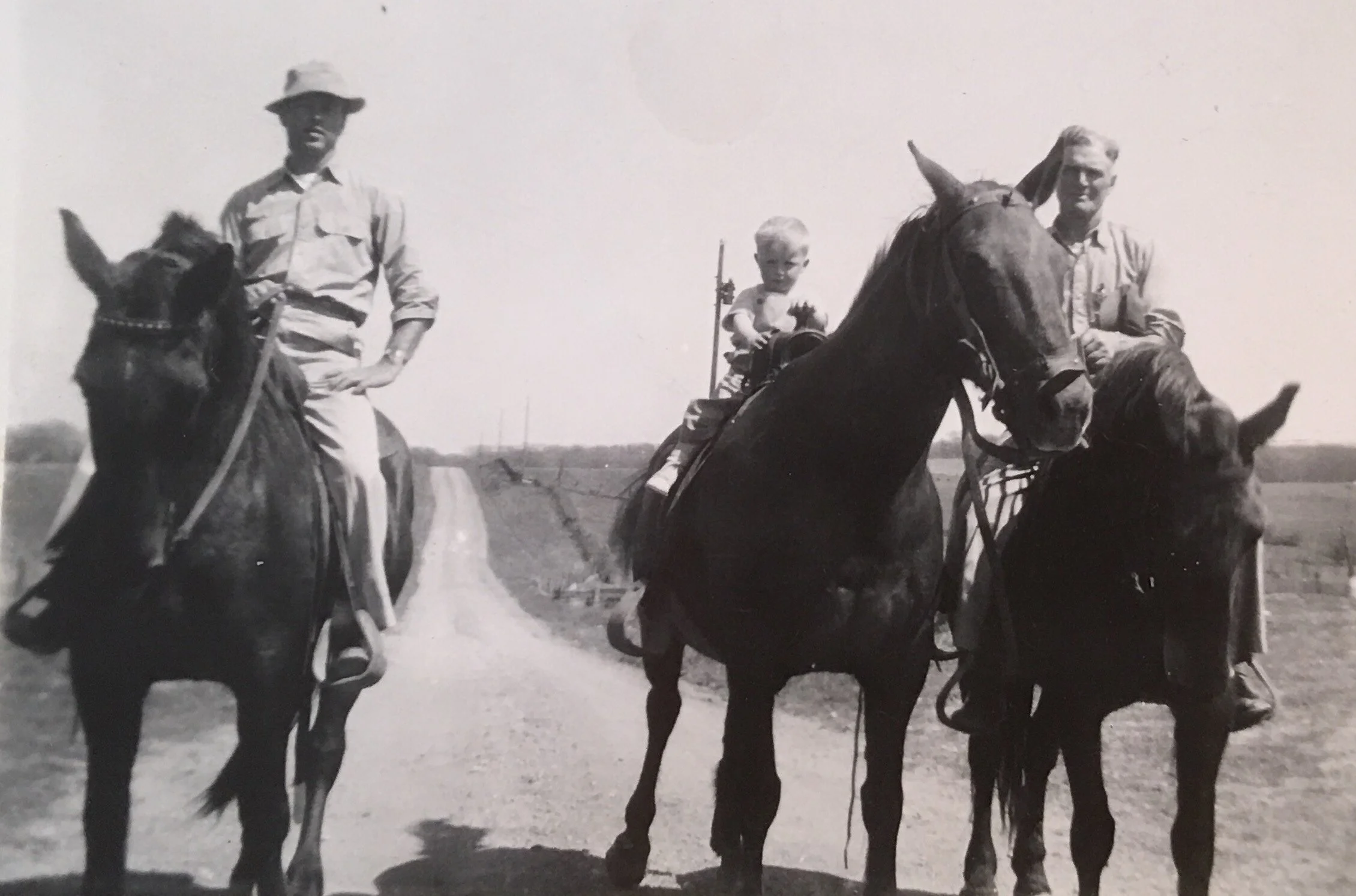 Tom Kirley on left. Dick Buysse center and Grandpa George Kirley on right.