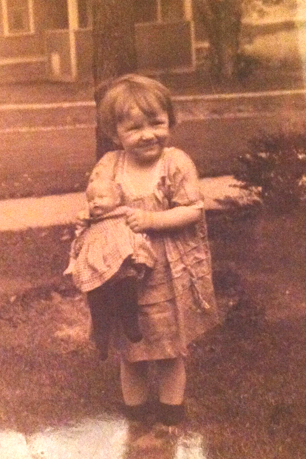Peggy Prendergast Kirley and favorite doll!