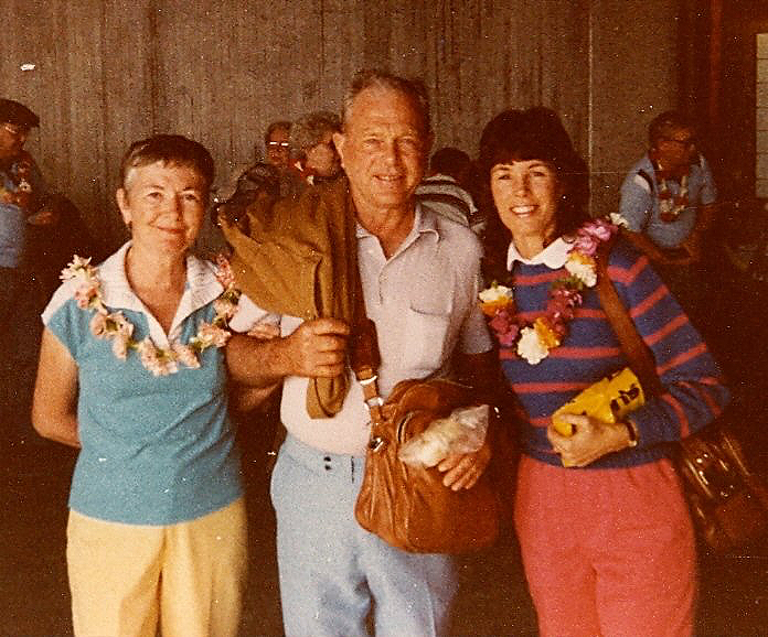 Peg, Tom and Patty in Hawaii 1984