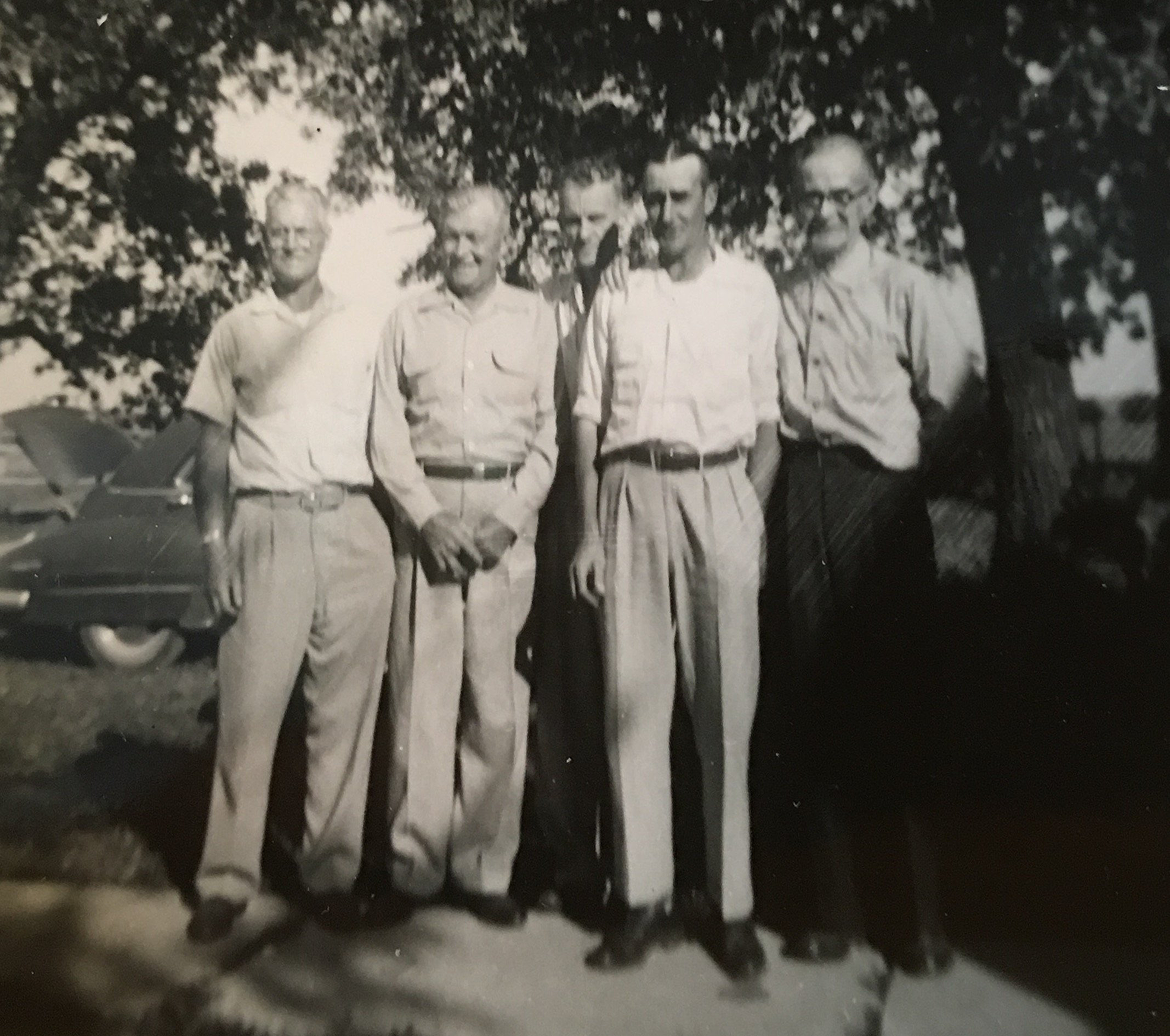 Brothers-in-law who married the 5 Girvin girls. Our Grandpa George Kirley is far left.