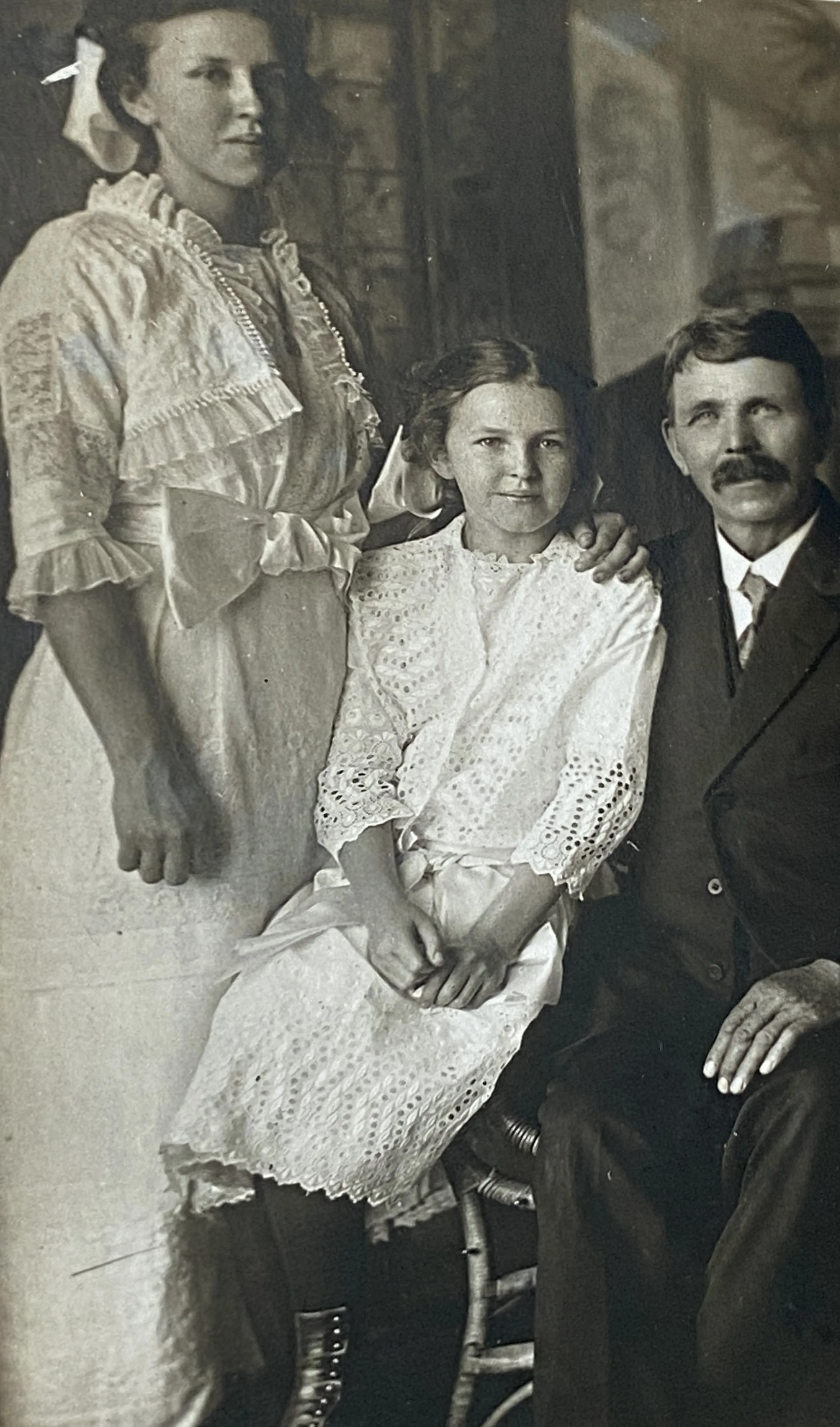 Kathryn, Alice and Tom Girvin. Tom Kirley's two aunts and grandfather.