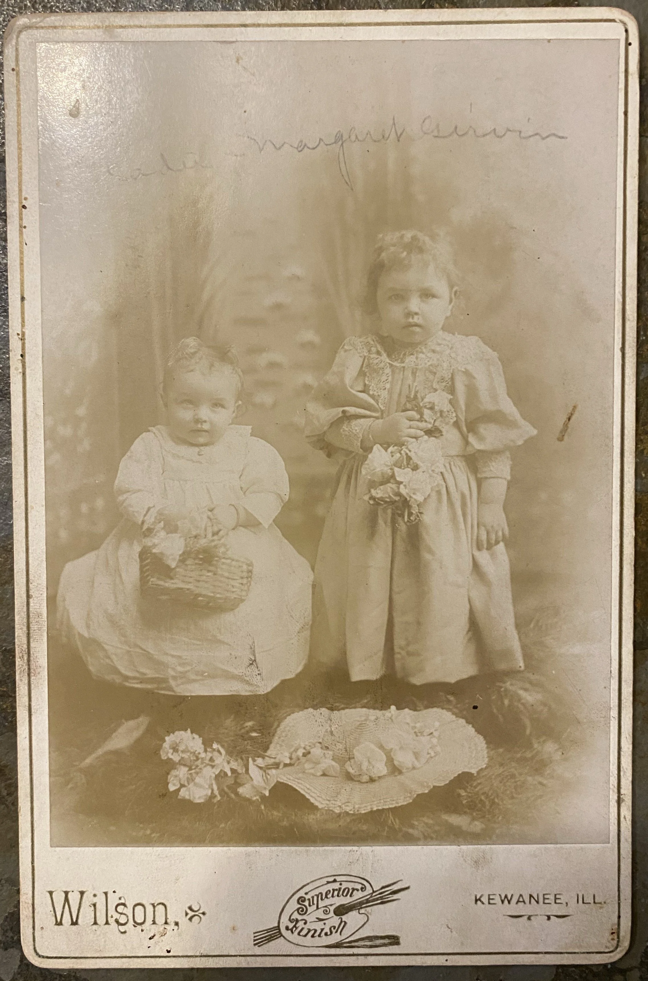 Aunt Sadie Girvin with Margaret Girvin. Margaret later married George Kirley, father of Tom.