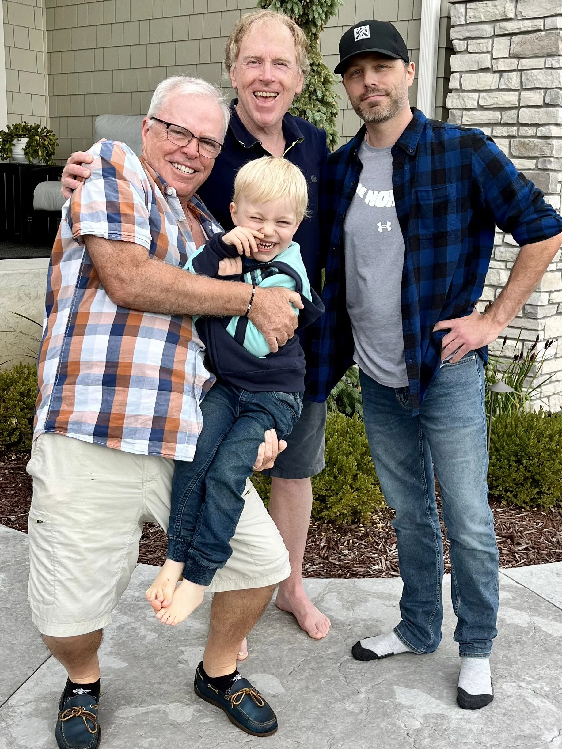Grandpa Mike, Rowan, Uncle Tim and Caleb