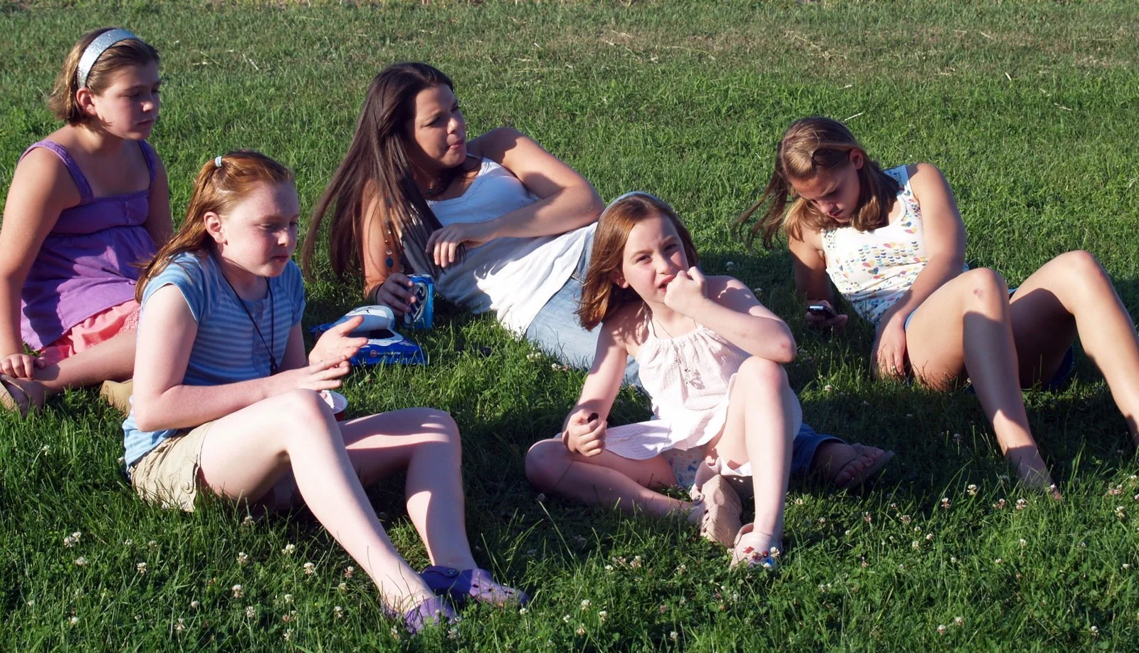 Cousins hanging out a family reunion
