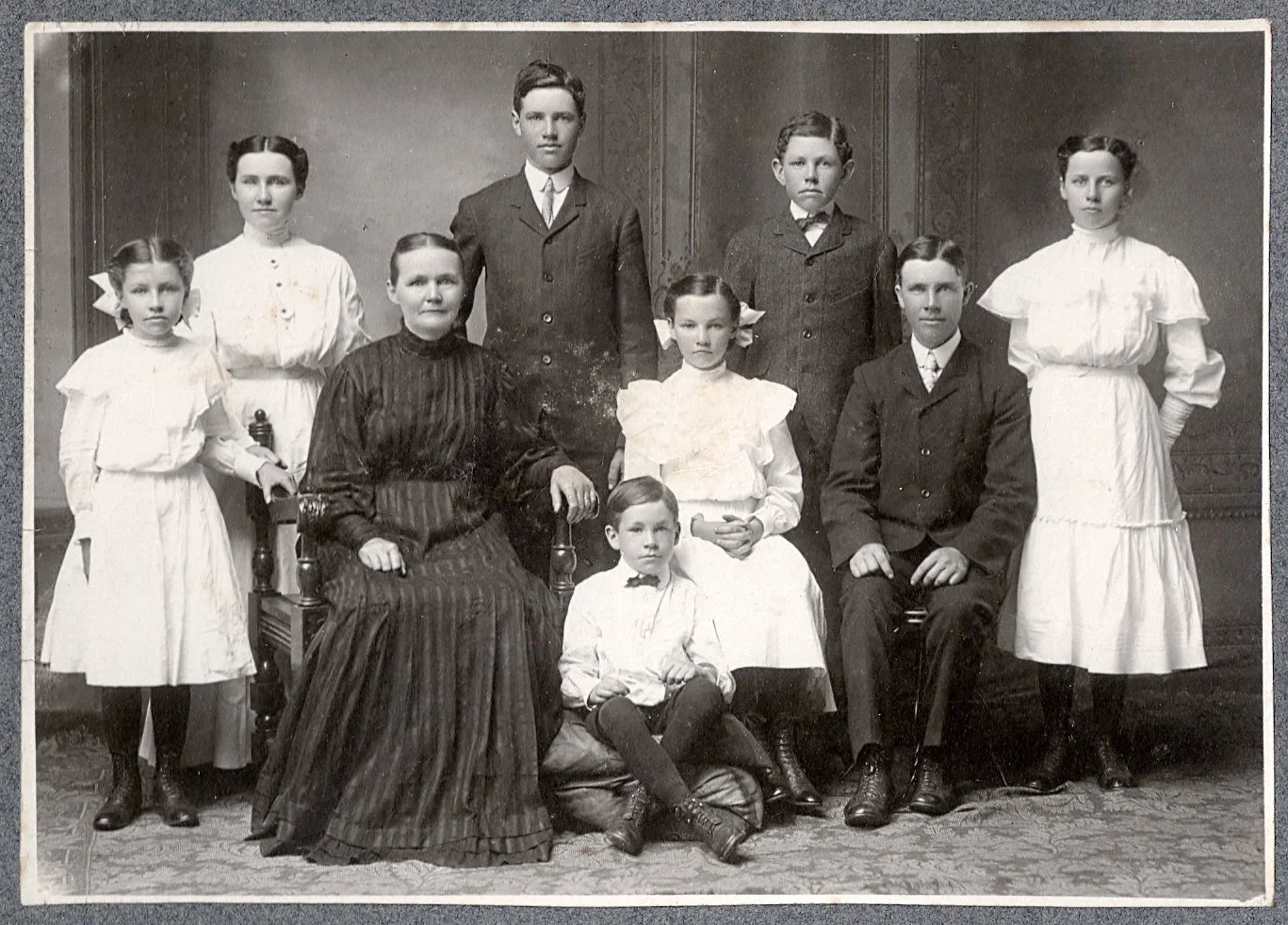 Grandpa George Kirley tallest in back row.JPG