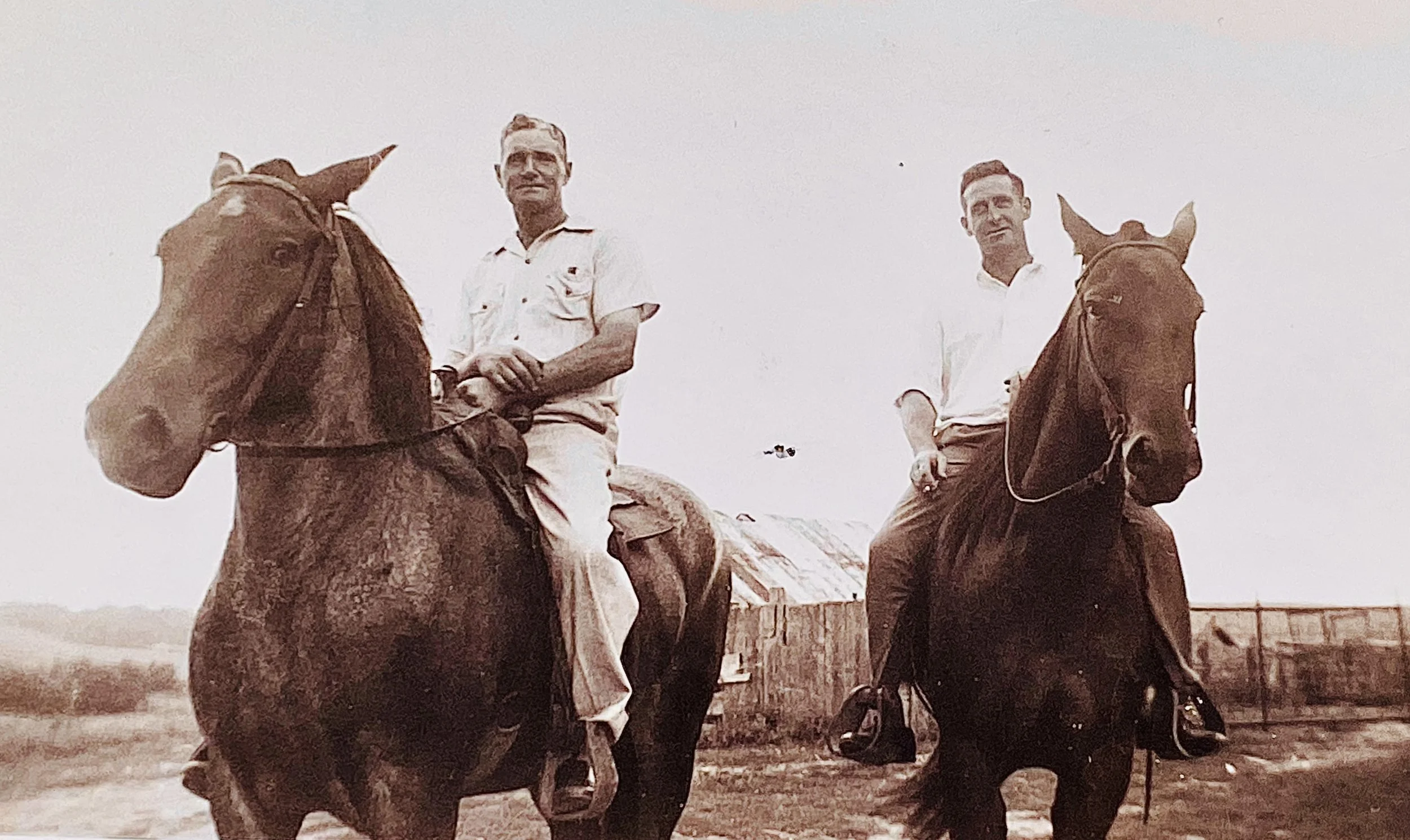 Grandpa George Kirley on left. He was an avid rider with the Kewanee Trail Riders.