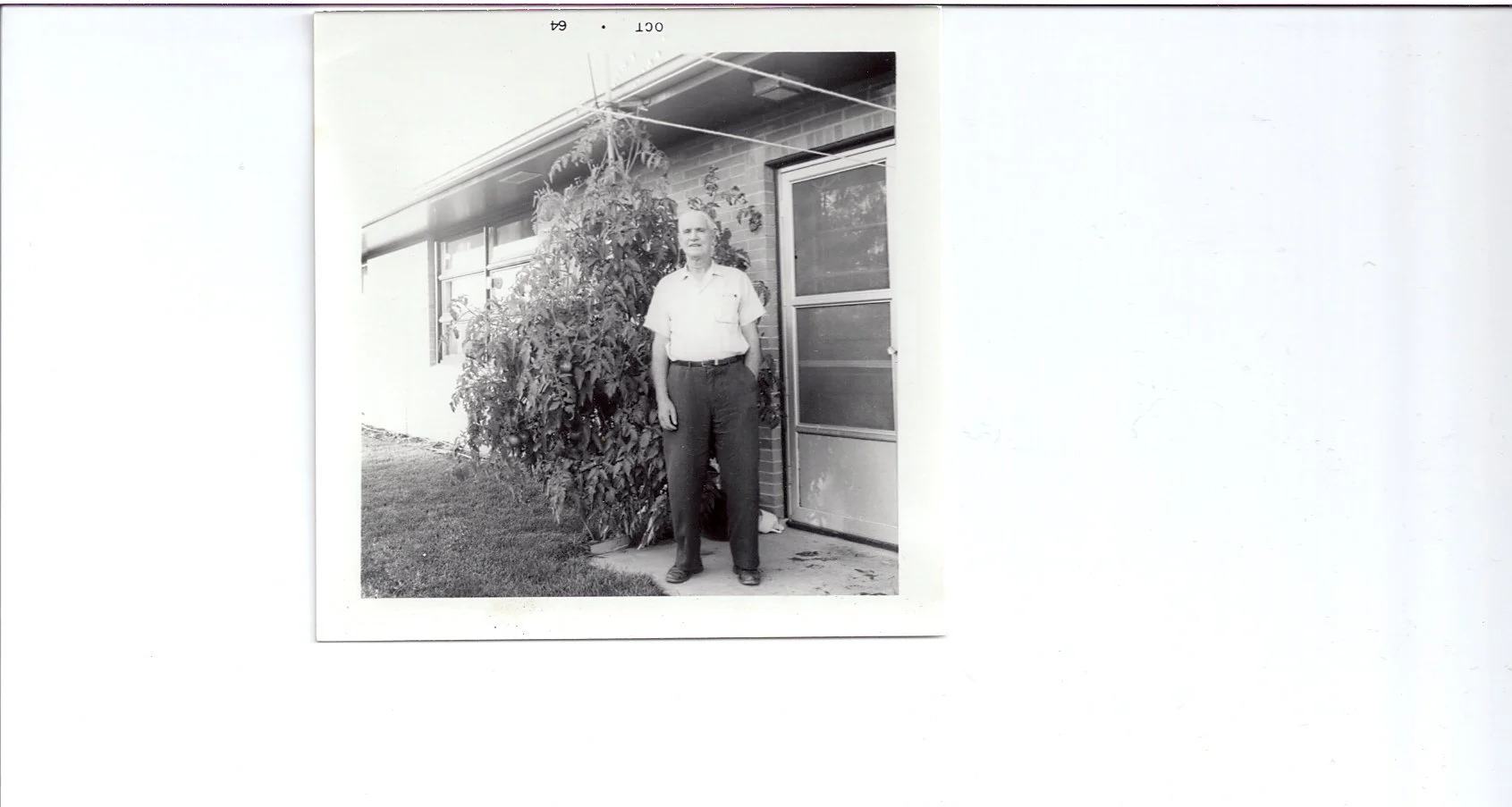 Grandpa George Kirley at their house on Fullerton Court in Wethersfield.