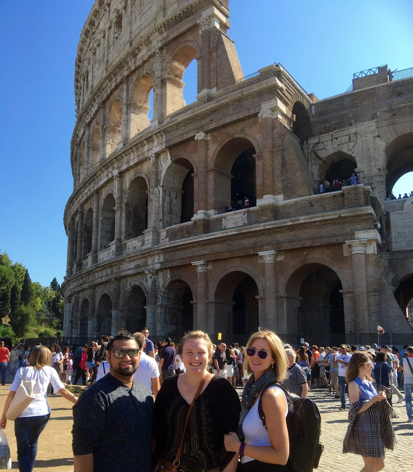 Erick, Sarah and Julie in Rome 2016