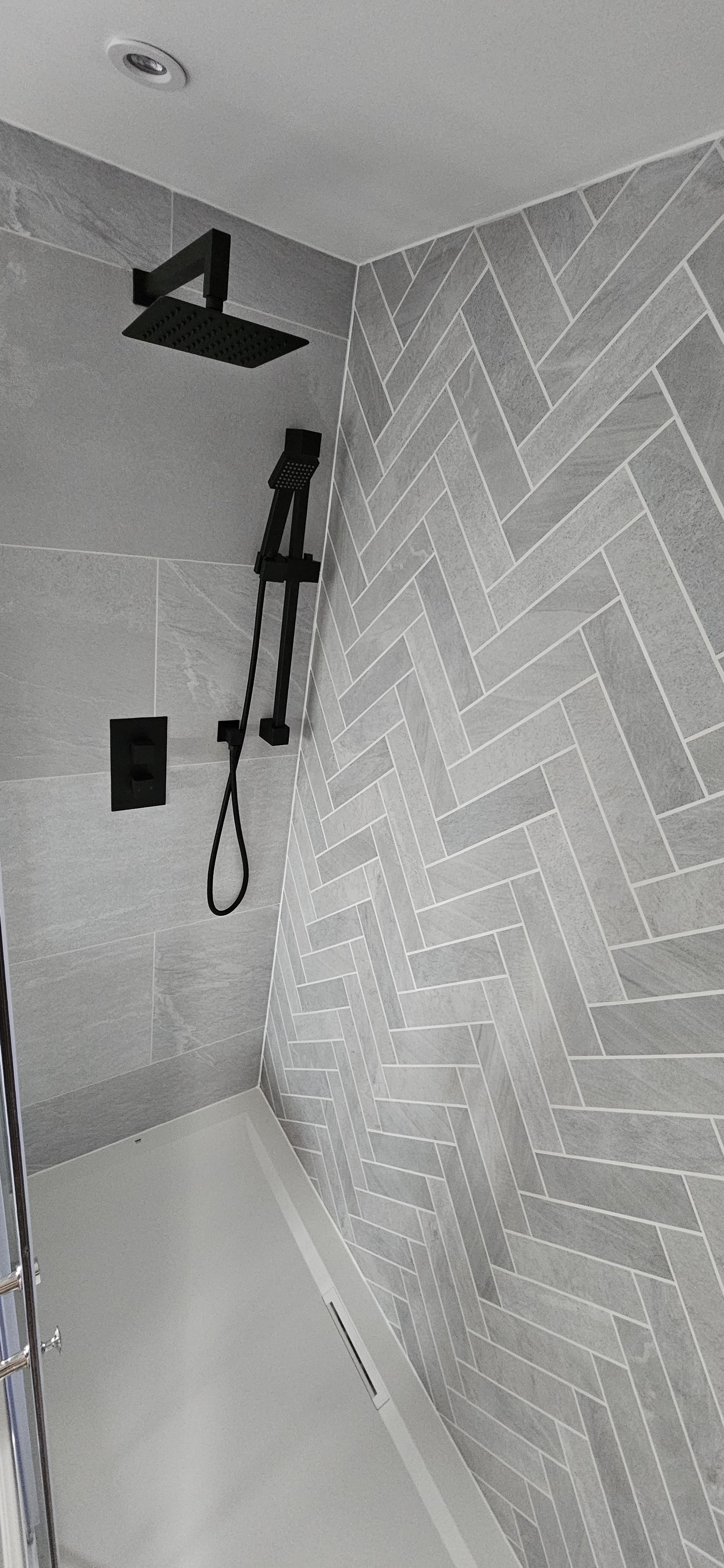 Matt black sanitary ware adds a contrast and touch of luxury to the bathroom