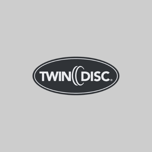 Twin Disc logo on a gray background.