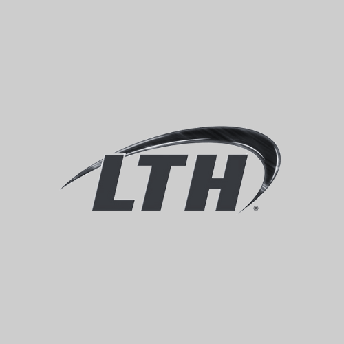 LTH logo with a swoosh design on a gray background.