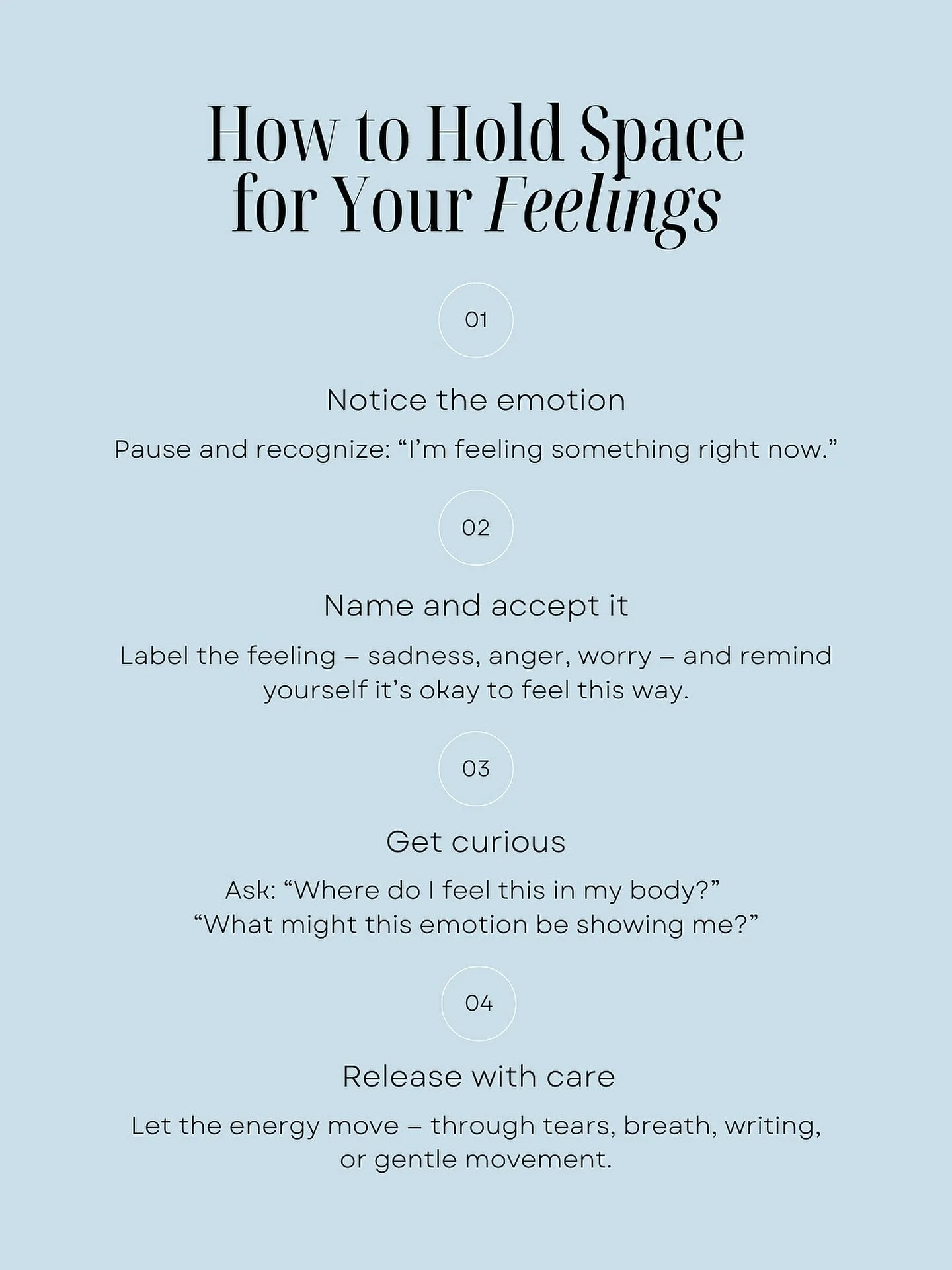 Most of us were never taught how to sit with our feelings; we were taught to push them down or &ldquo;stay strong.&rdquo; But emotions don&rsquo;t disappear when we ignore them. They linger in our minds and our bodies.&nbsp;

Here&rsquo;s a gentle re