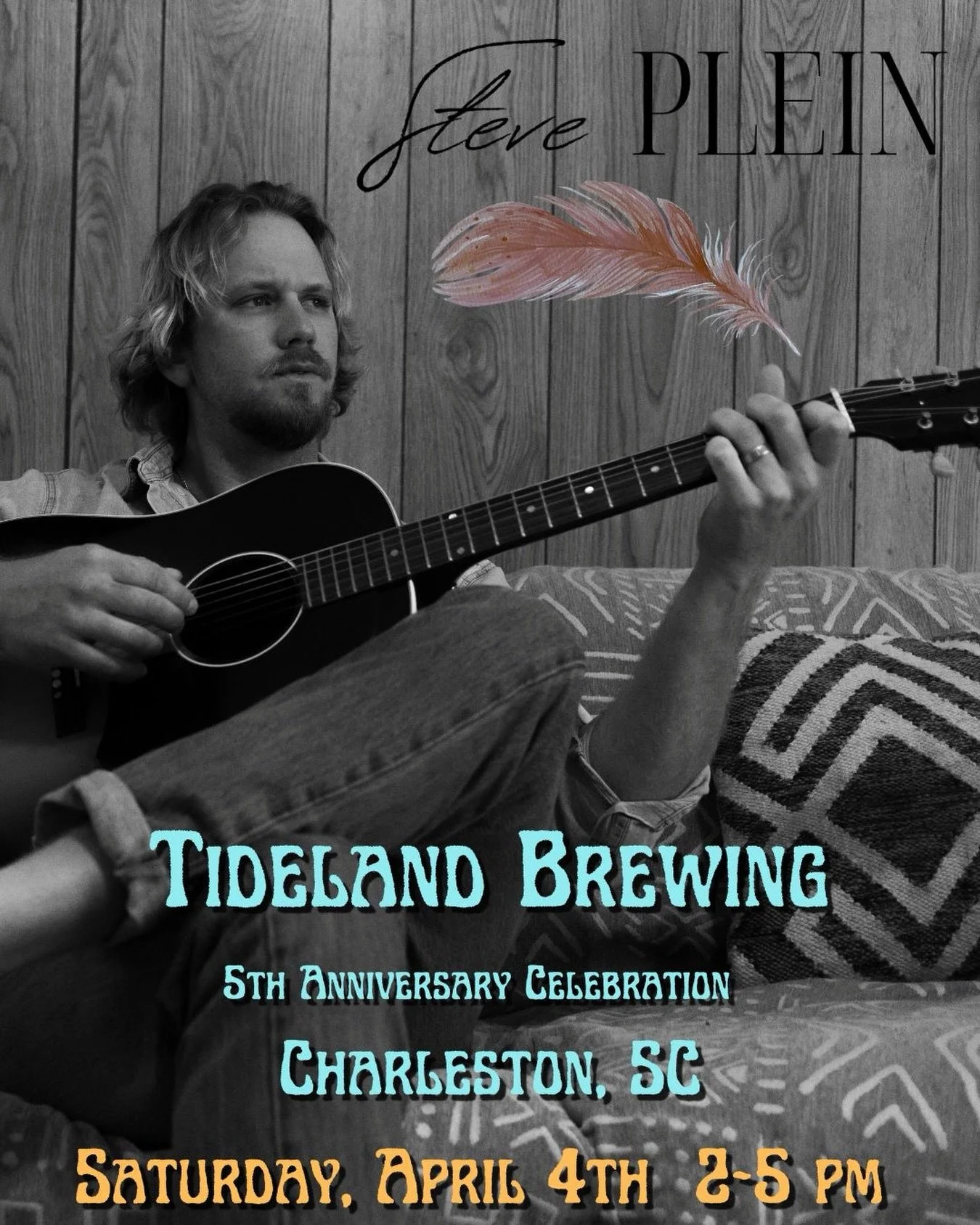 Charleston friends, 
I&rsquo;ll be playing @tidelandbrewing for their 5th Anniversary Celebration this Saturday, April 4th from 2-5PM. 
Come out and enjoy their beautiful beergarden and soak up the spring weather.