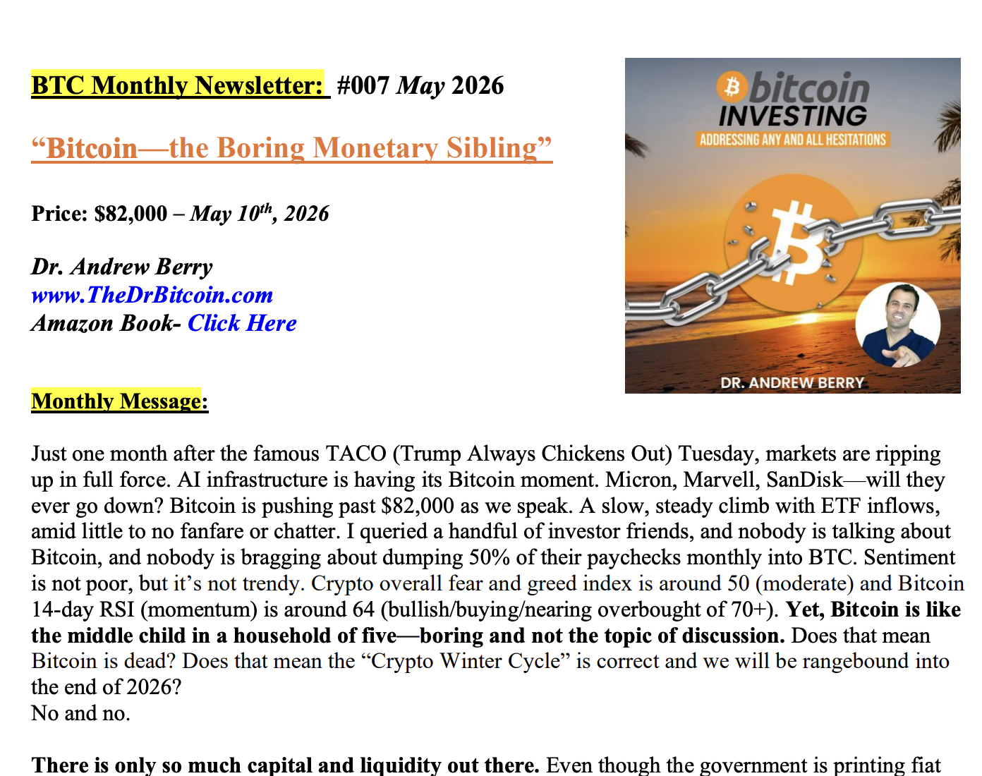 Bitcoin Newsletter May 2026