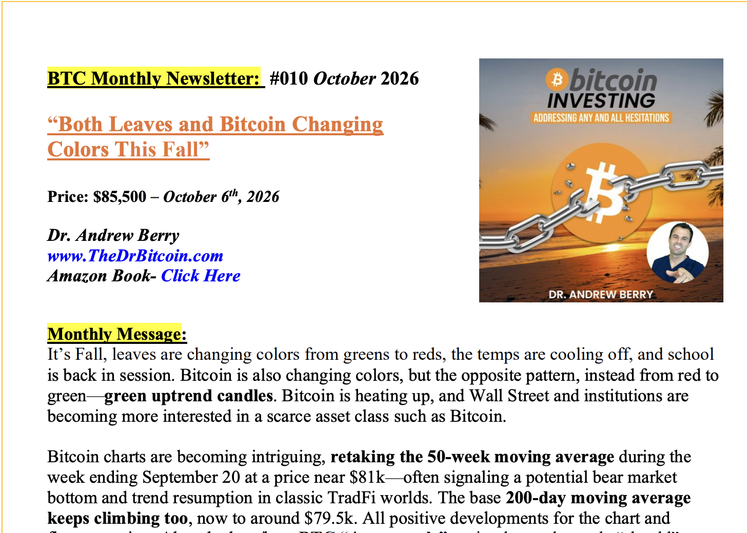 Bitcoin Newsletter October 2026