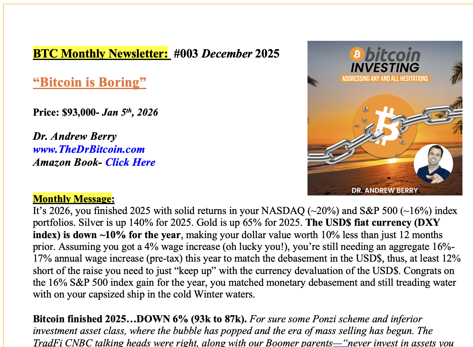 Bitcoin newsletter