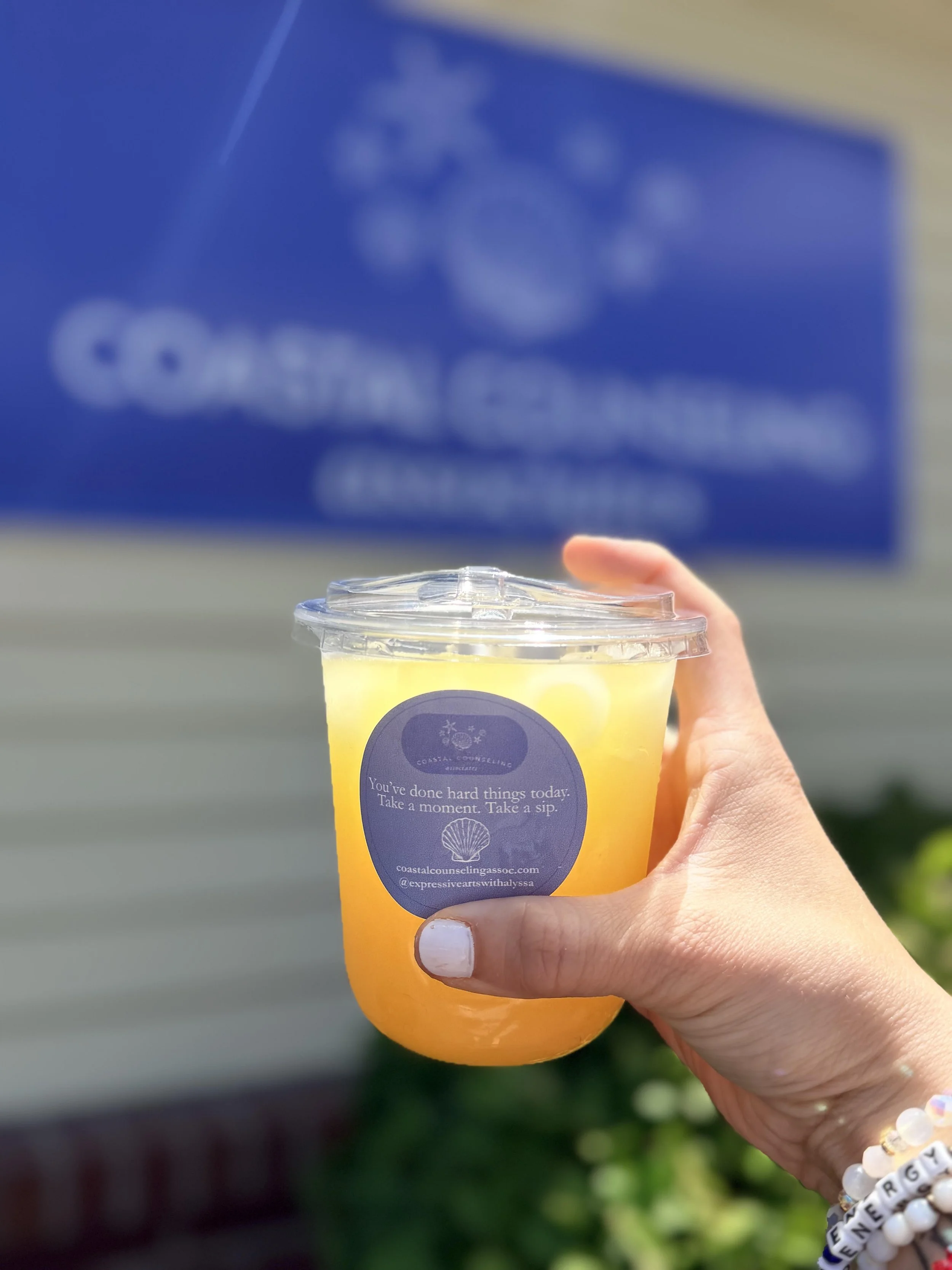 Our complimentary "Coastal Sips" station!