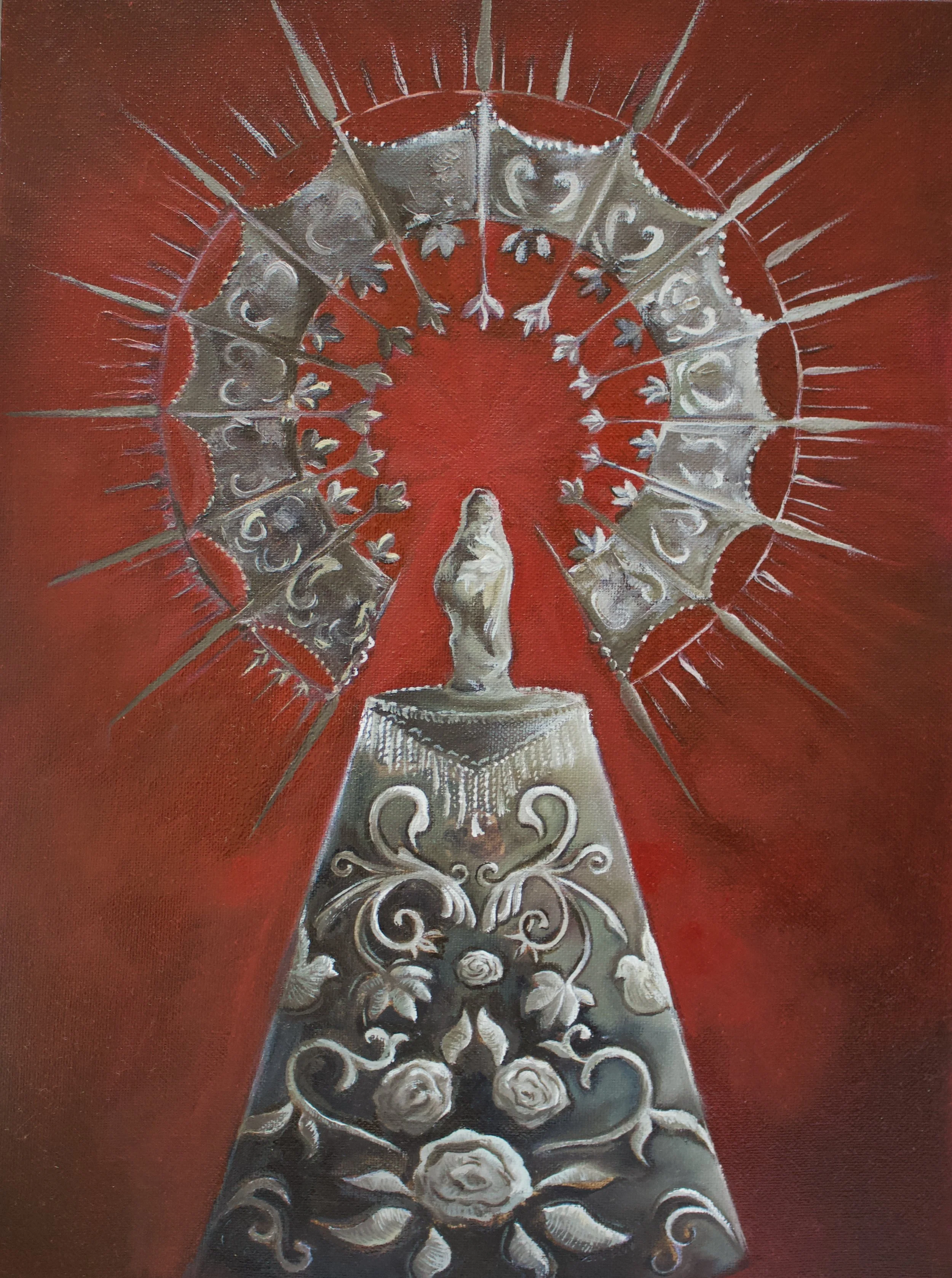 [sold]"Virgen Pilar en Rojo"
oil on canvas