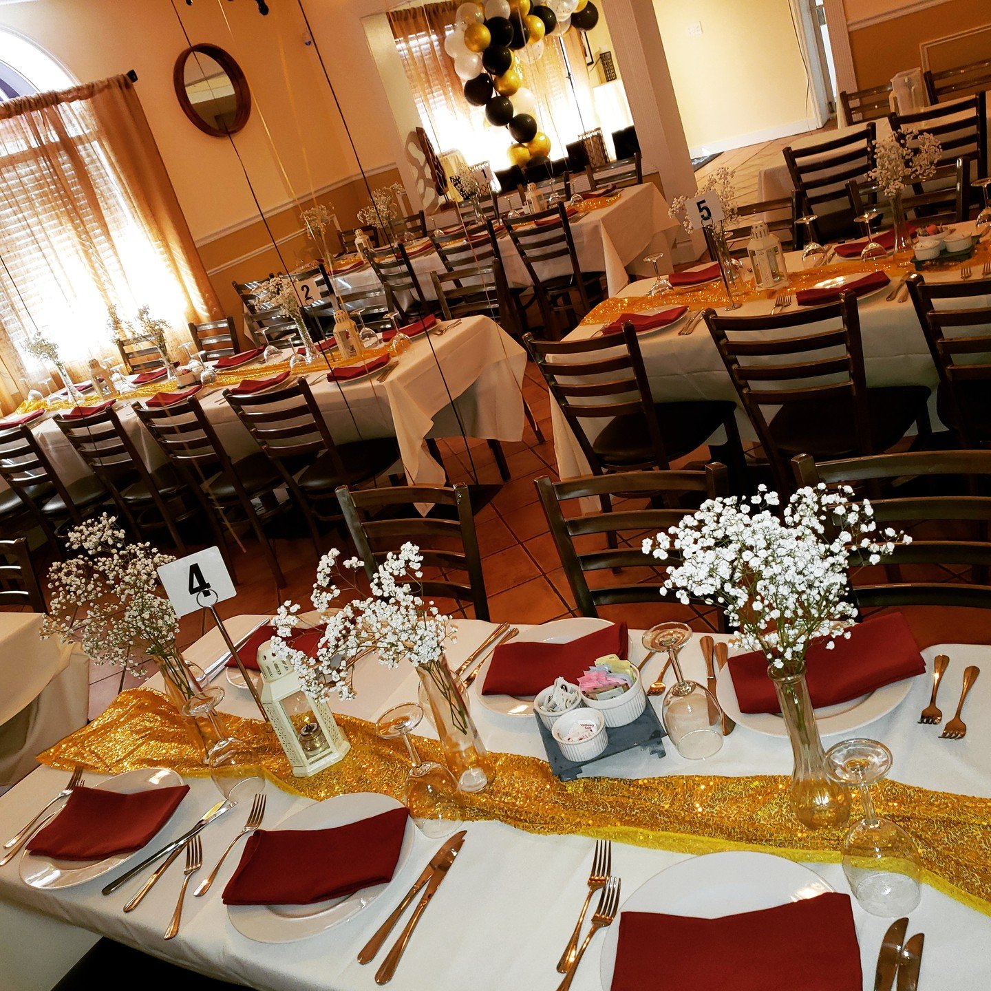 Imagine The Perfect Event
Have Your Own Private Party Space 
Great Space for Baby Showers, Bridal Shower, Birthday Party,
Weddings, Communions, Graduations, Confirmations and More! 
Great for Any Occasion, Gatherings from 35 to 70 Guests.