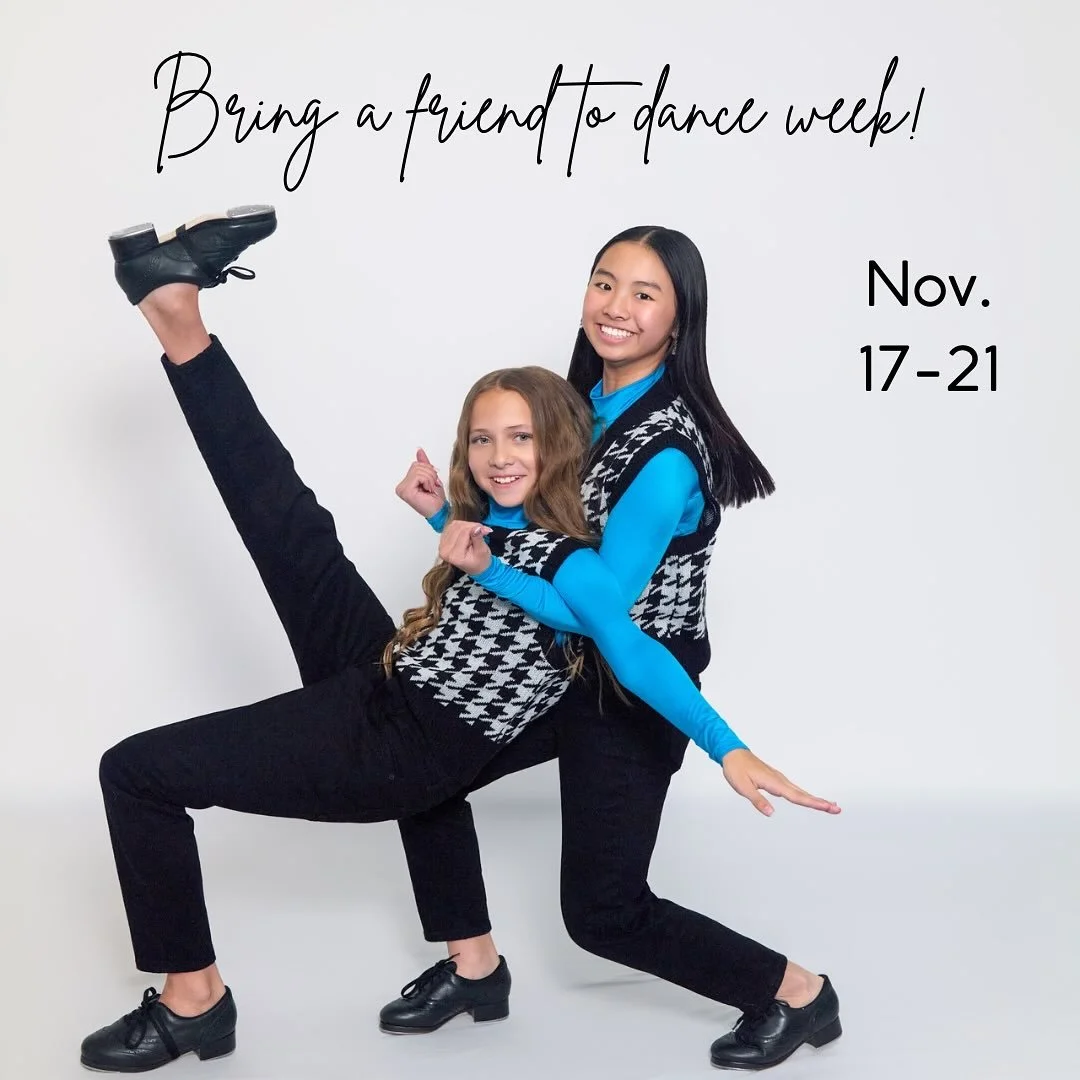 Next week is bring a friend week! Bring all your friends for a great week of dancing! We can&rsquo;t wait to see everyone in class!🩵🪩👀