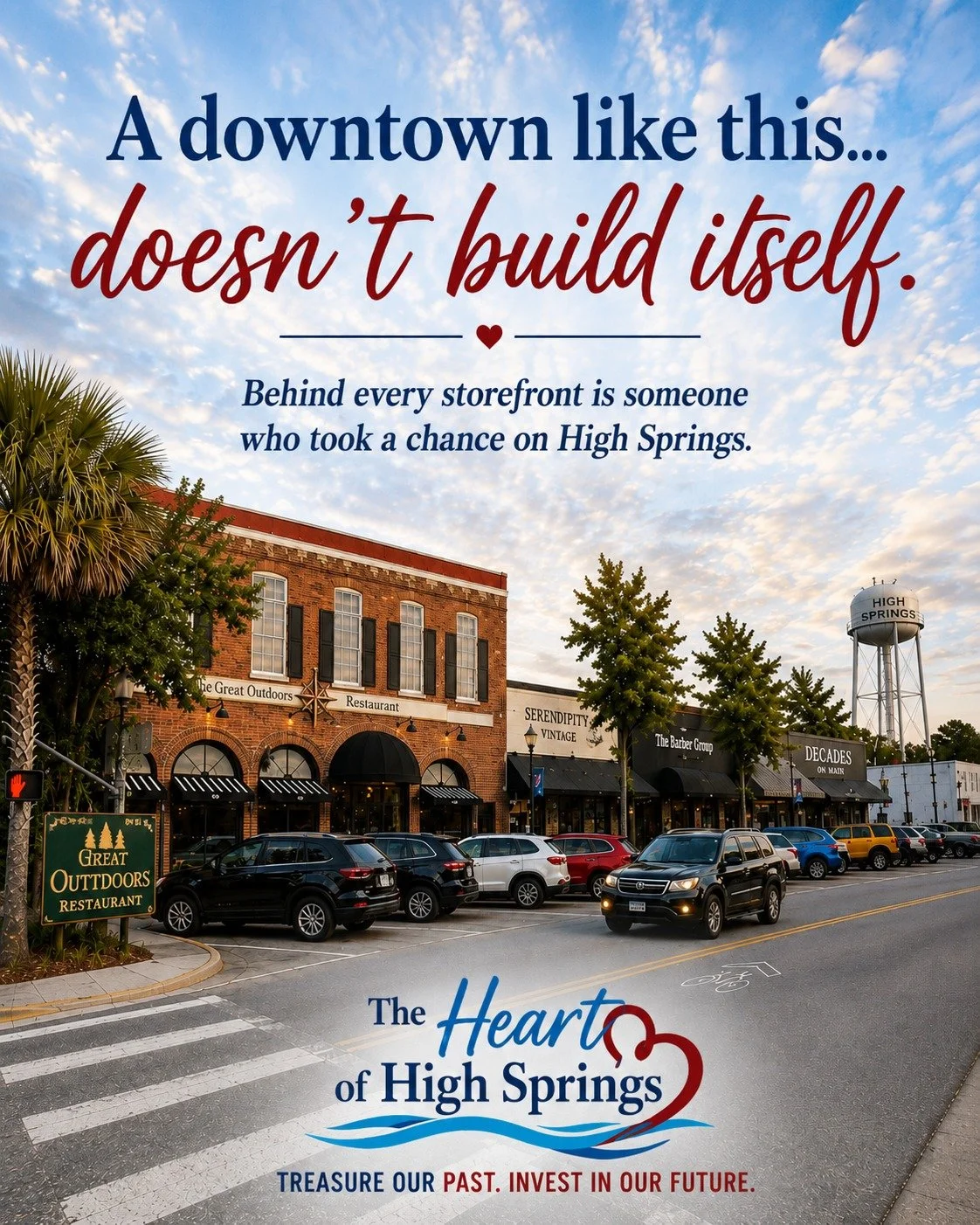 A downtown like this doesn't build itself.

Behind every one of these old buildings is a person, a family, or a business owner who made a choice.

They could have built somewhere easier. They could have chosen a new building on the edge of town. Inst