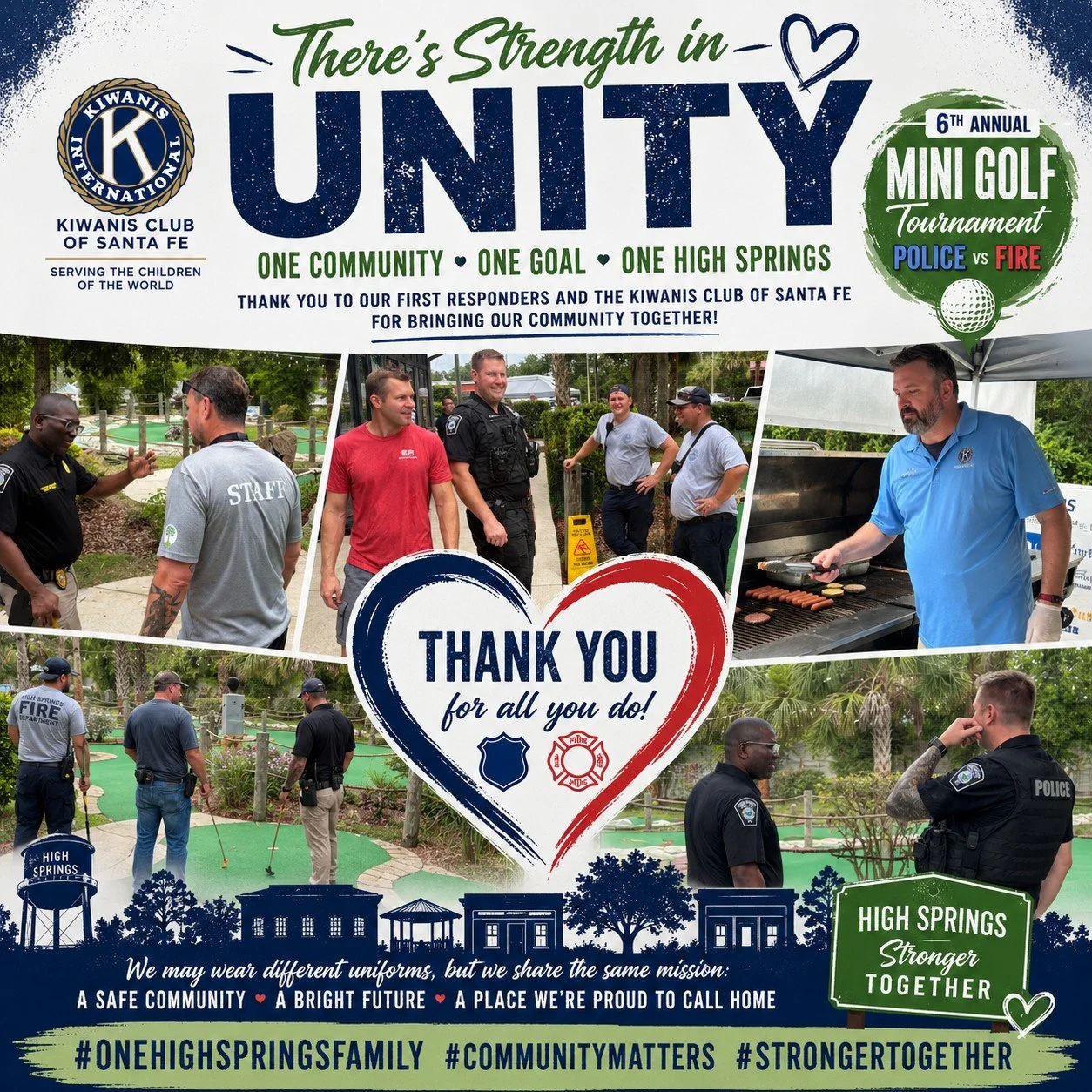 There&rsquo;s Strength in Unity

Today, we had the pleasure of attending the 6th Annual Kiwanis Club of Santa Fe Mini Golf Tournament between the @High Springs Department and the High Springs Fire Department.

What stood out wasn&rsquo;t who won or l