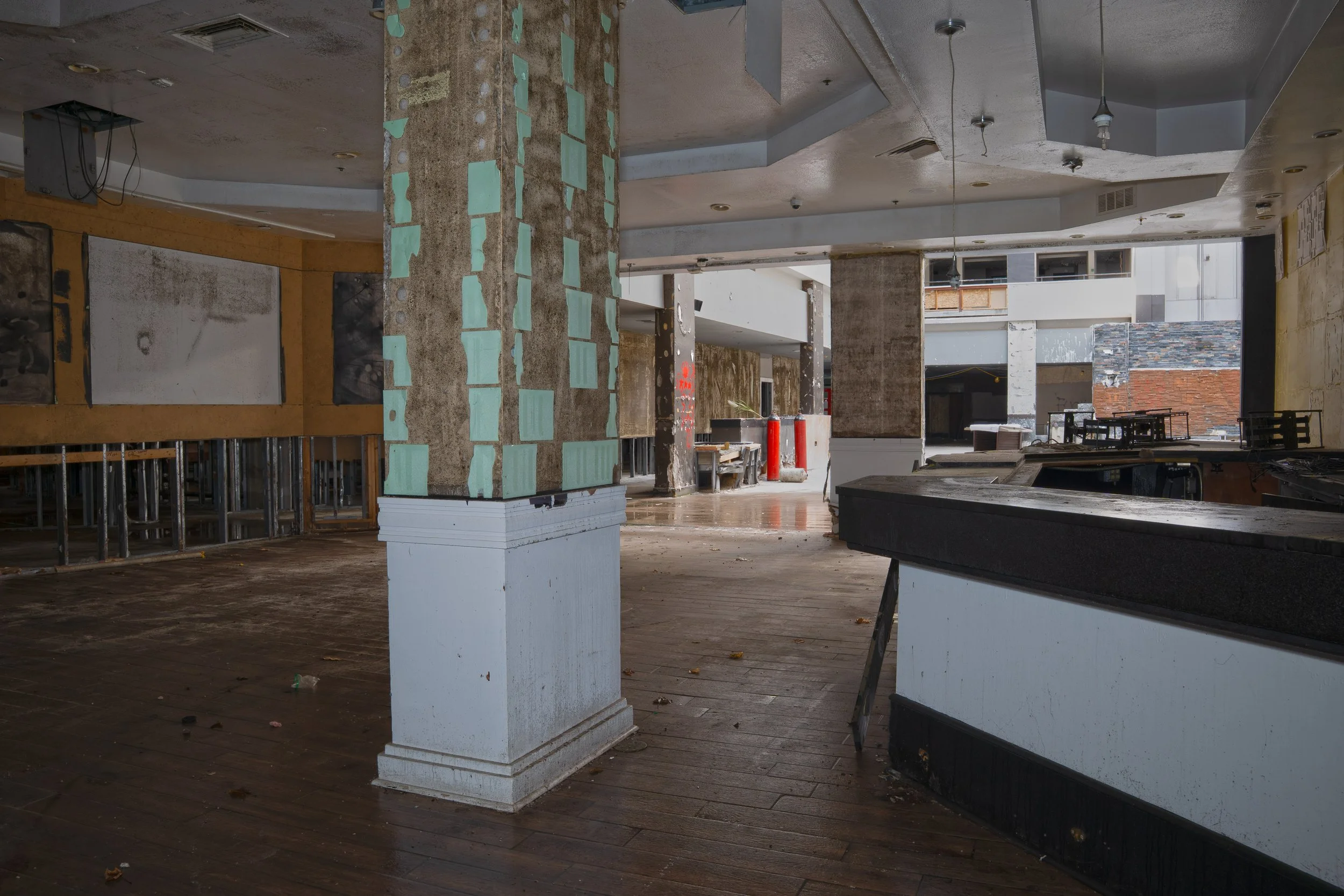 Looking out towards the atrium from the restaurant 