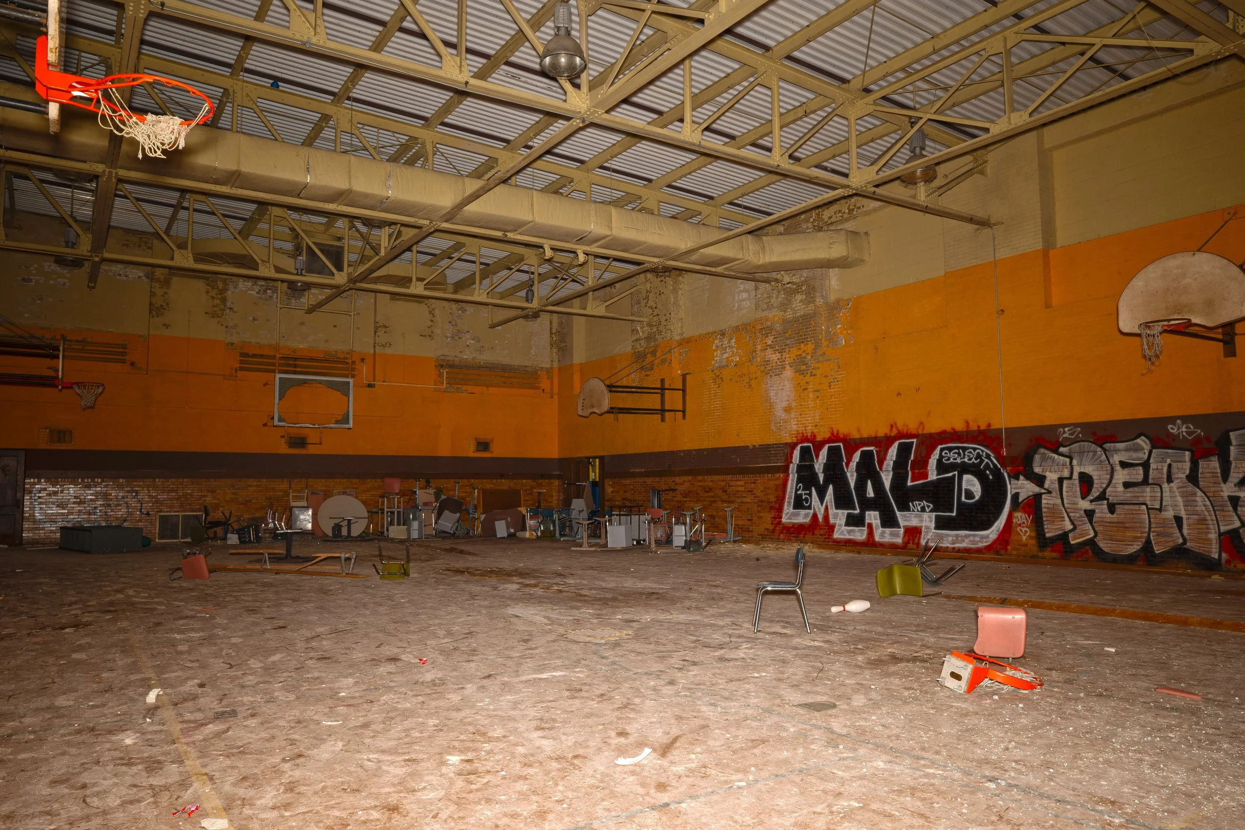 Perdue features two gymnasiums separated from a single wall   