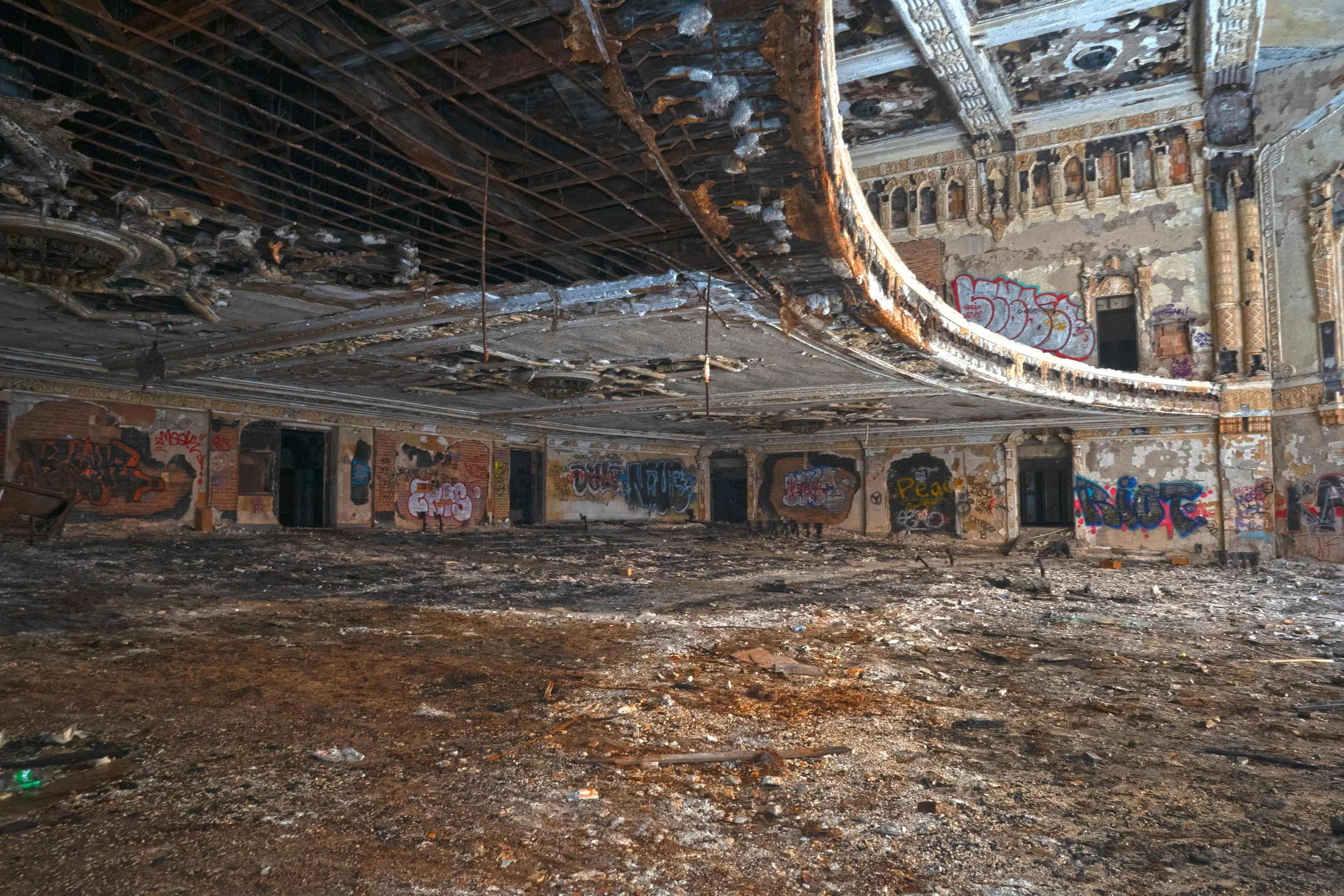 Auditorium from the 1st floor, the balcony lays above once this area would have been filled with rows of seats 