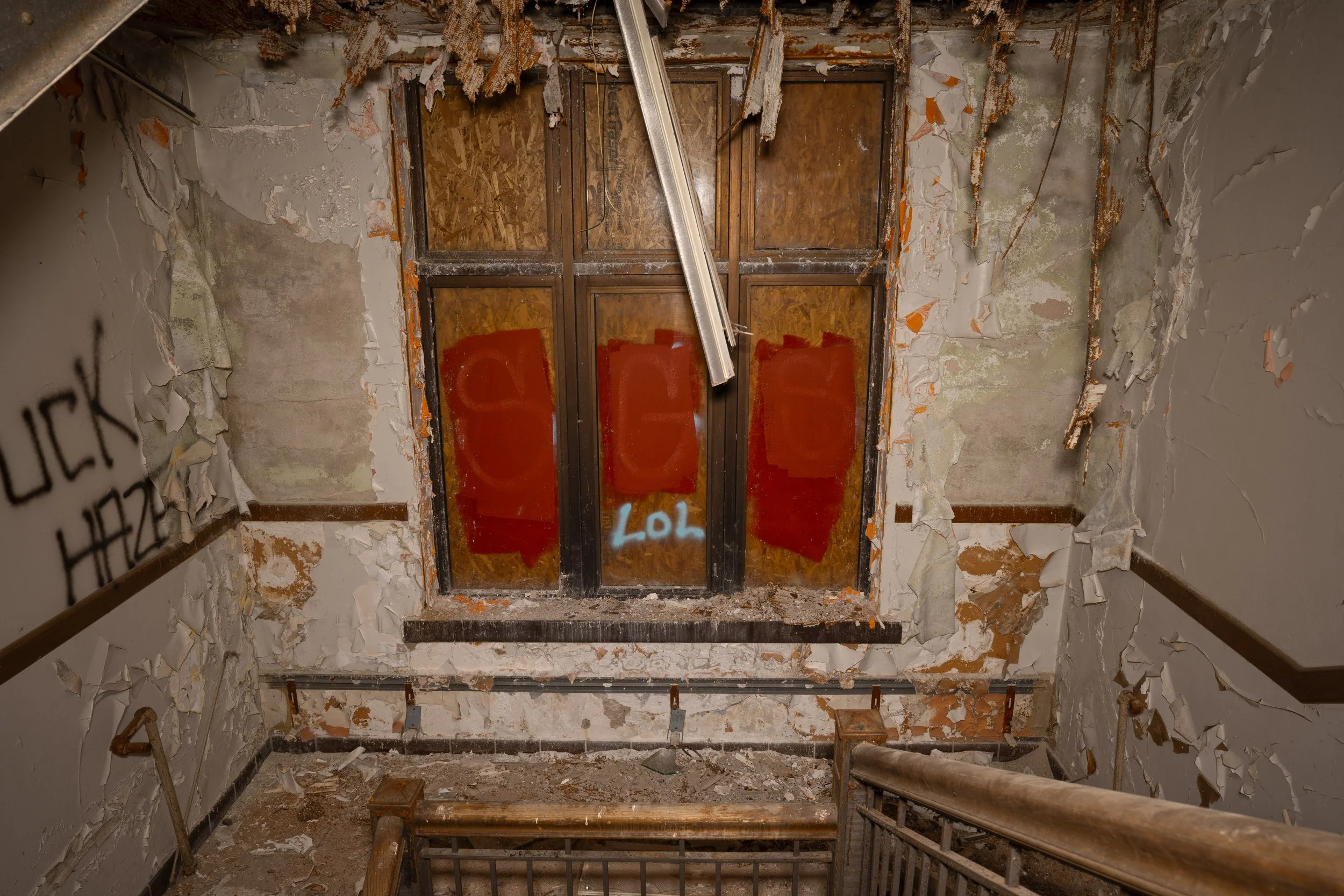 Some stairwells in Perdue feature big windows