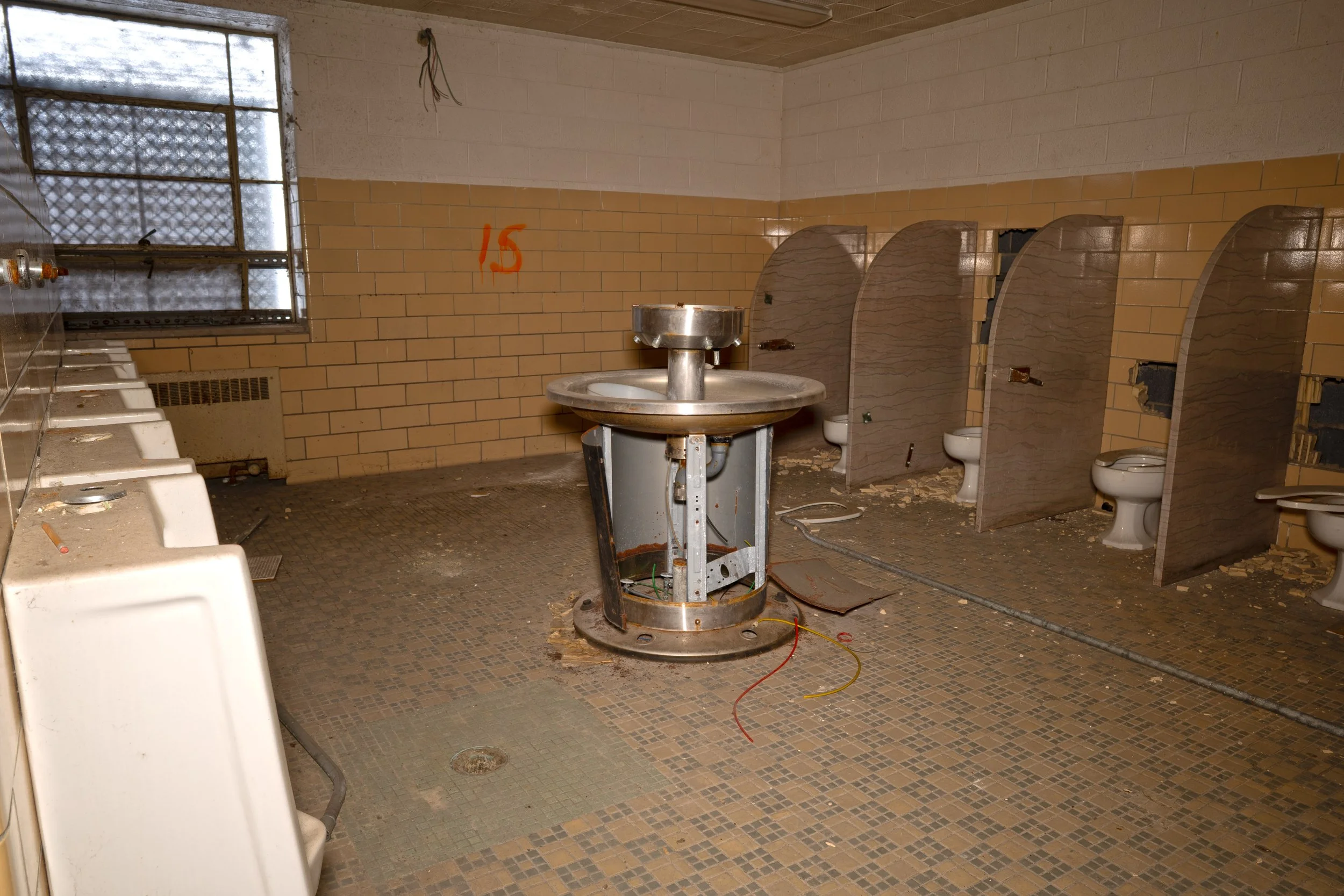 Much of the bathrooms remain in great shape compared to many other abandoned Detroit schools