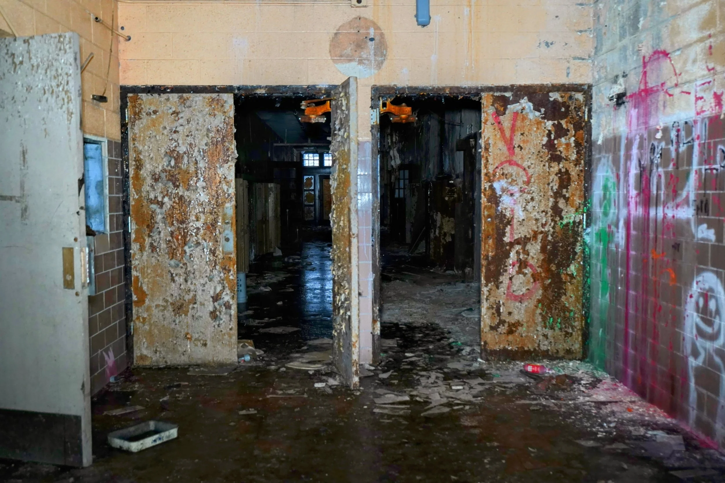 Doors next to Gymnasium leading to the north wing