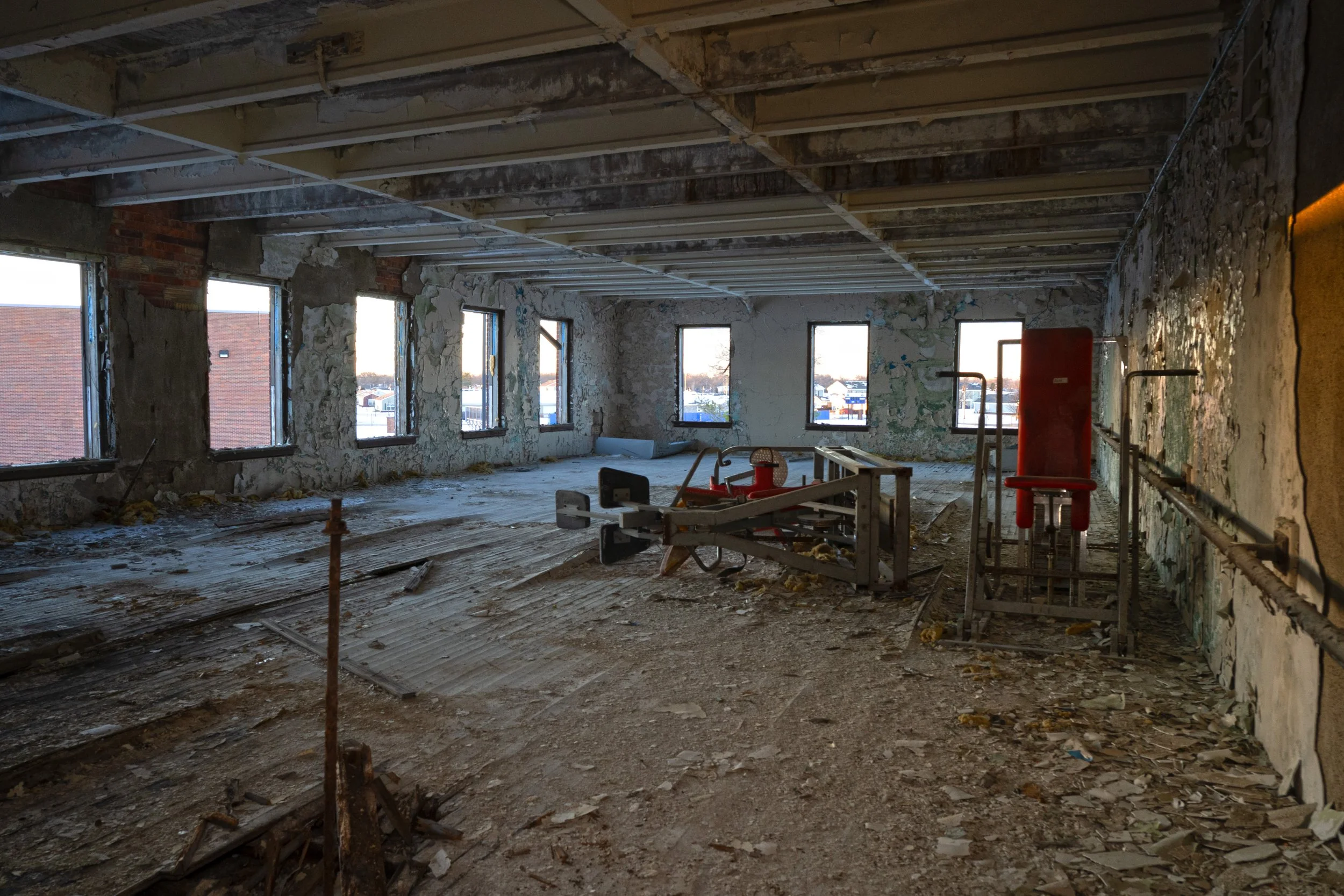 A former weight room nearby to the Gymnasium 
