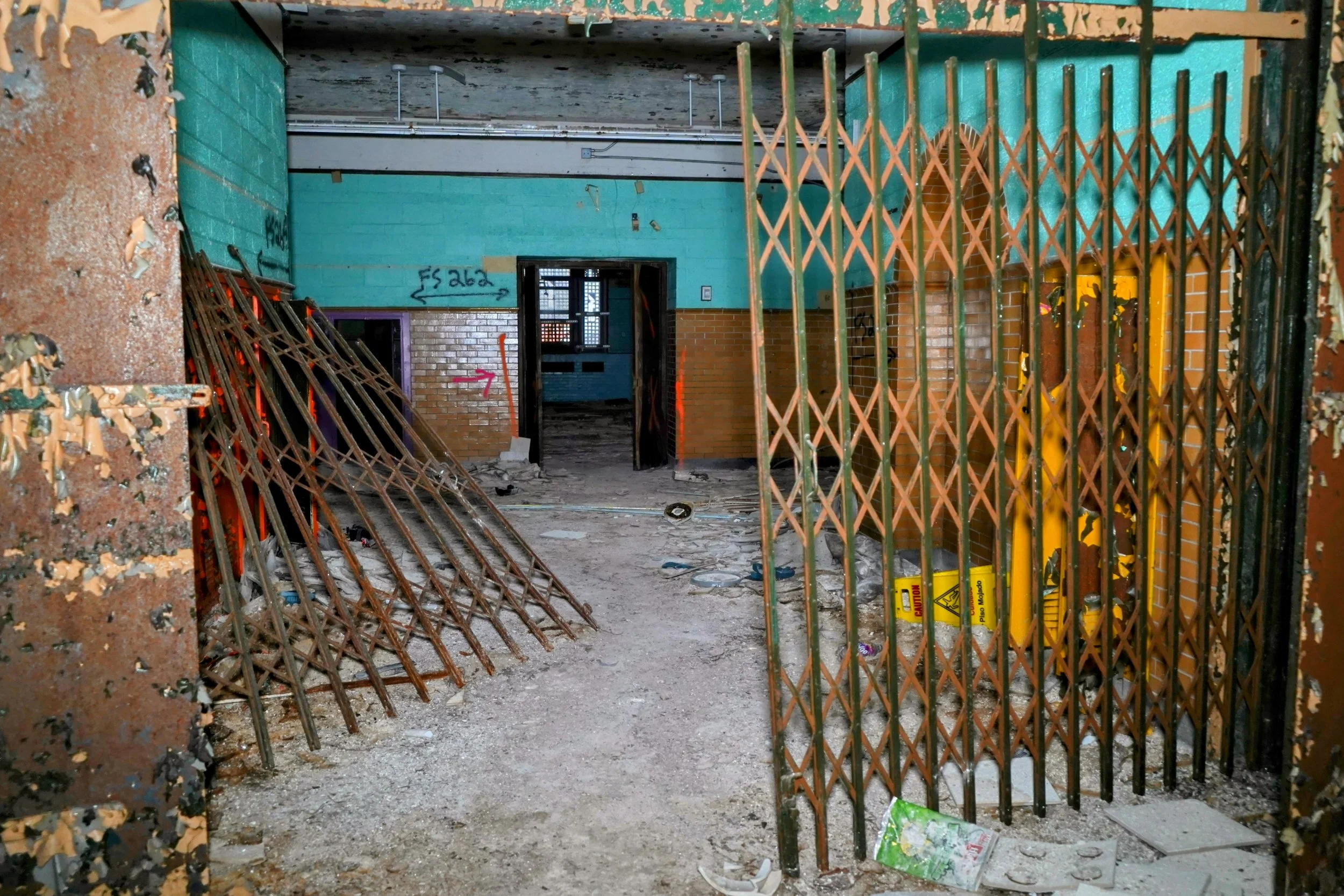 Vandals have pushed their way through the gates