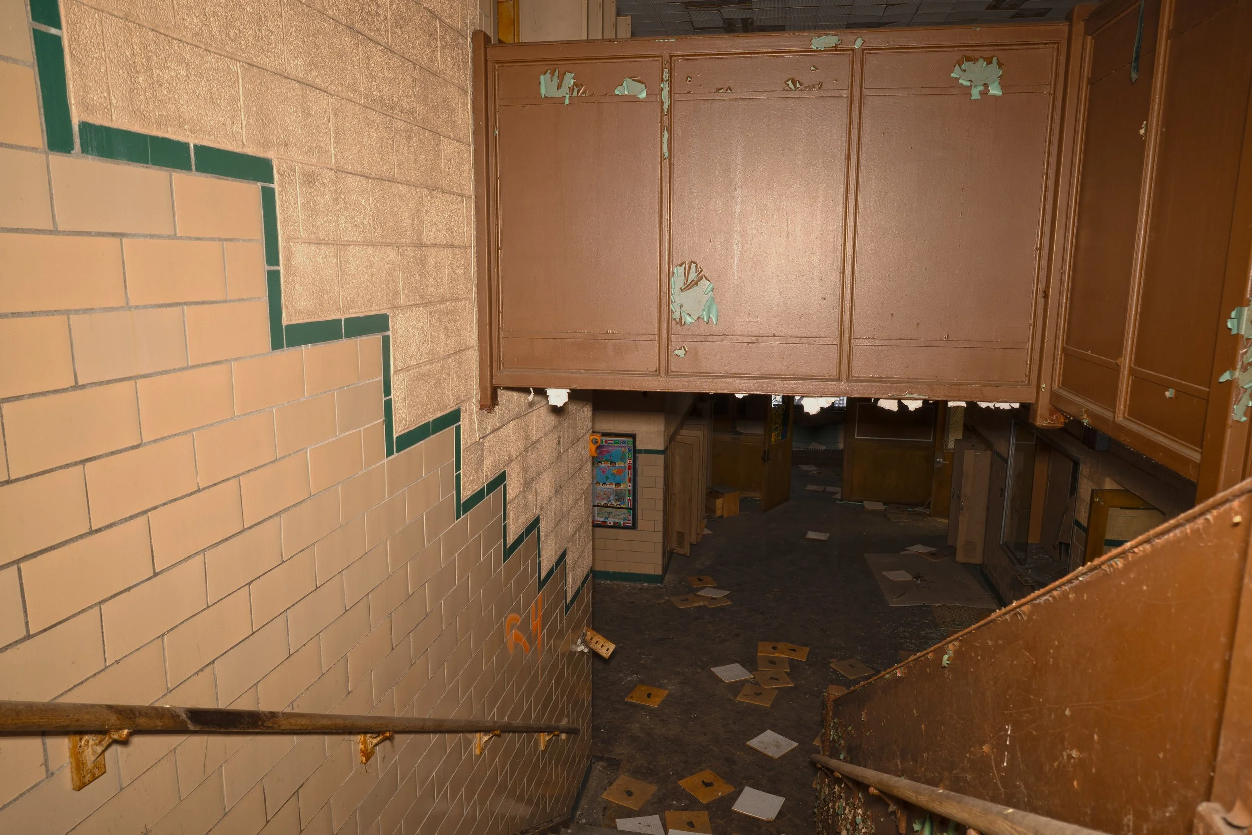 Looking down the Eastern 2nd floor staircase 