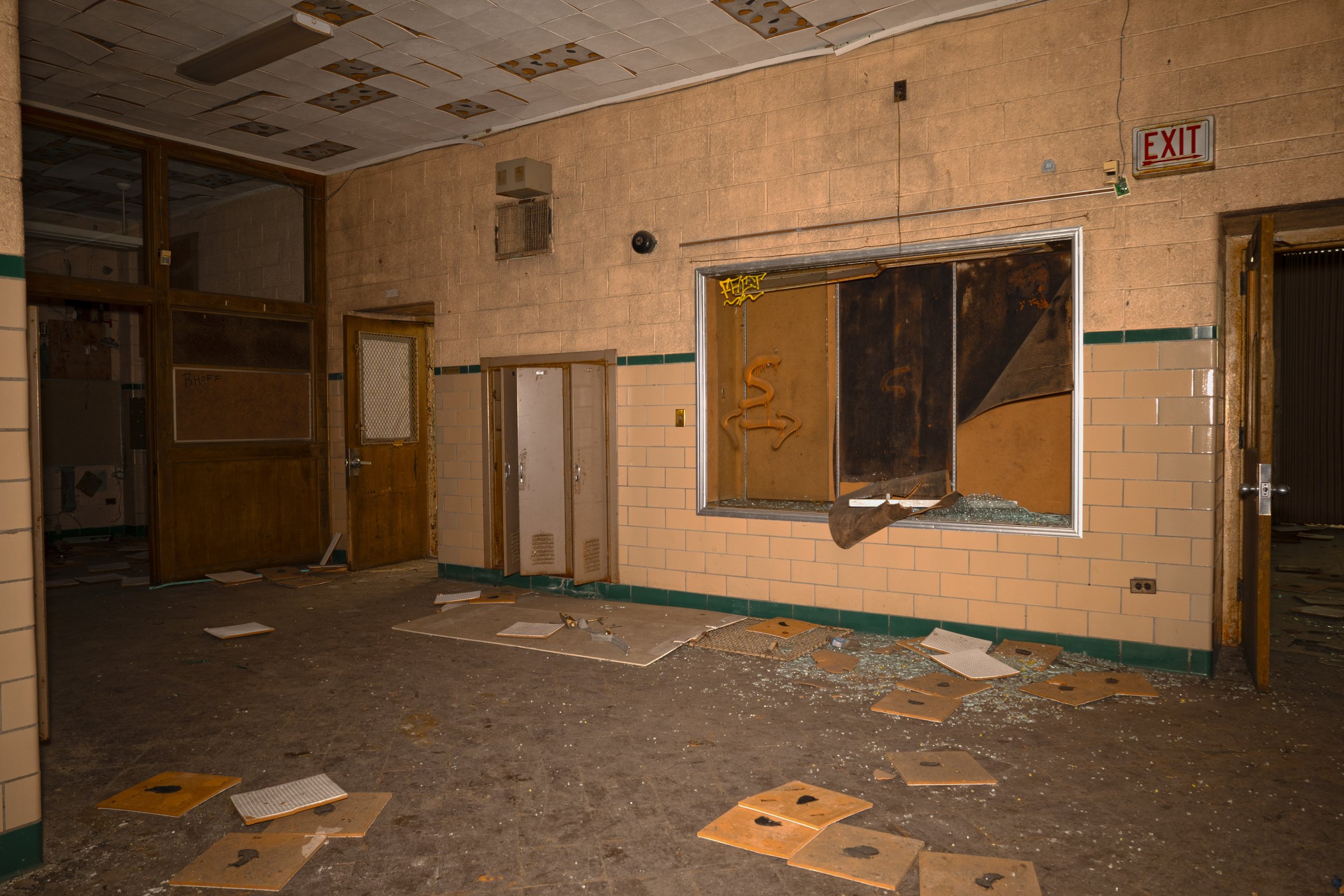 1st floor hallway shot 6 (Display case shattered)