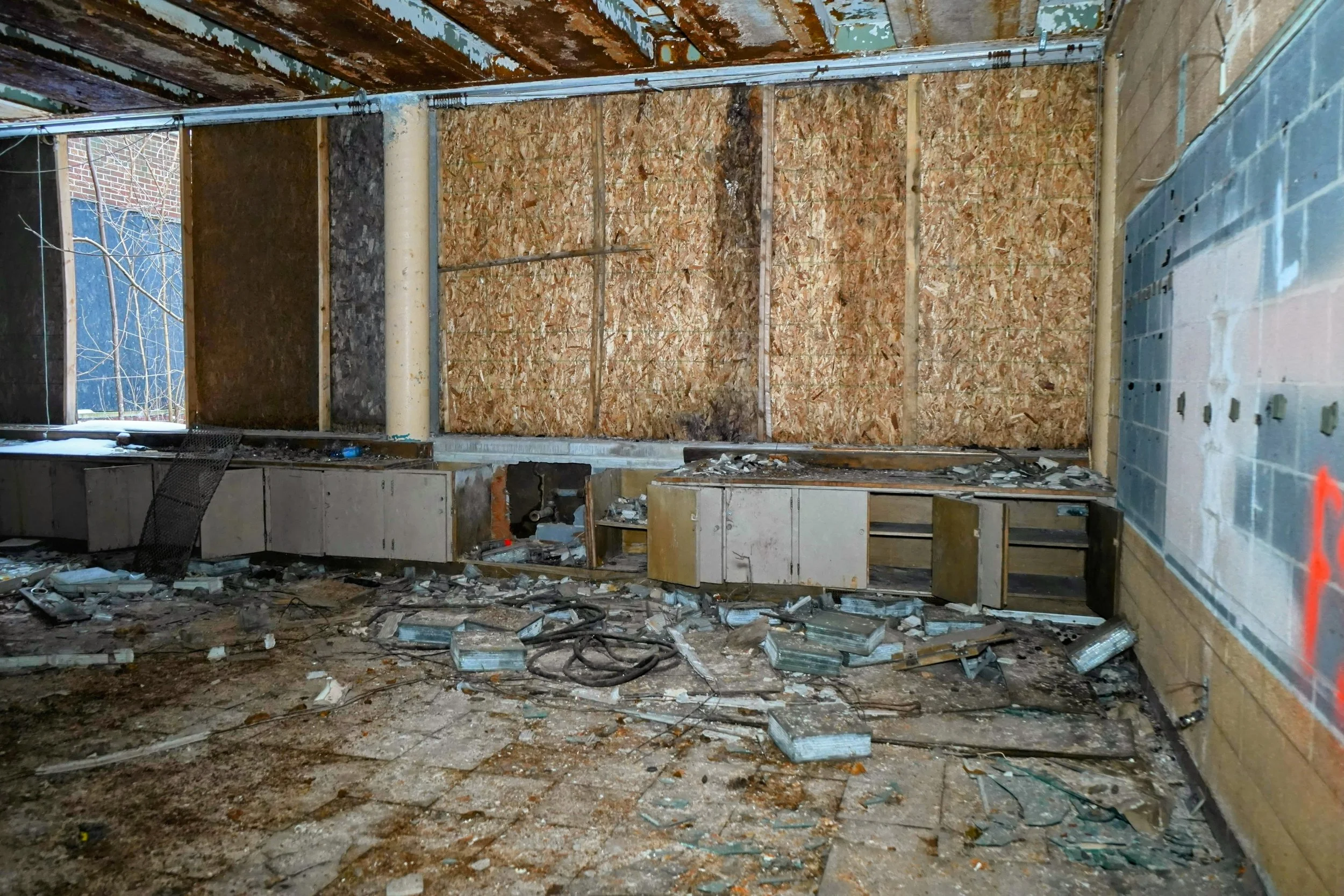 This Classroom was likely once a science room 