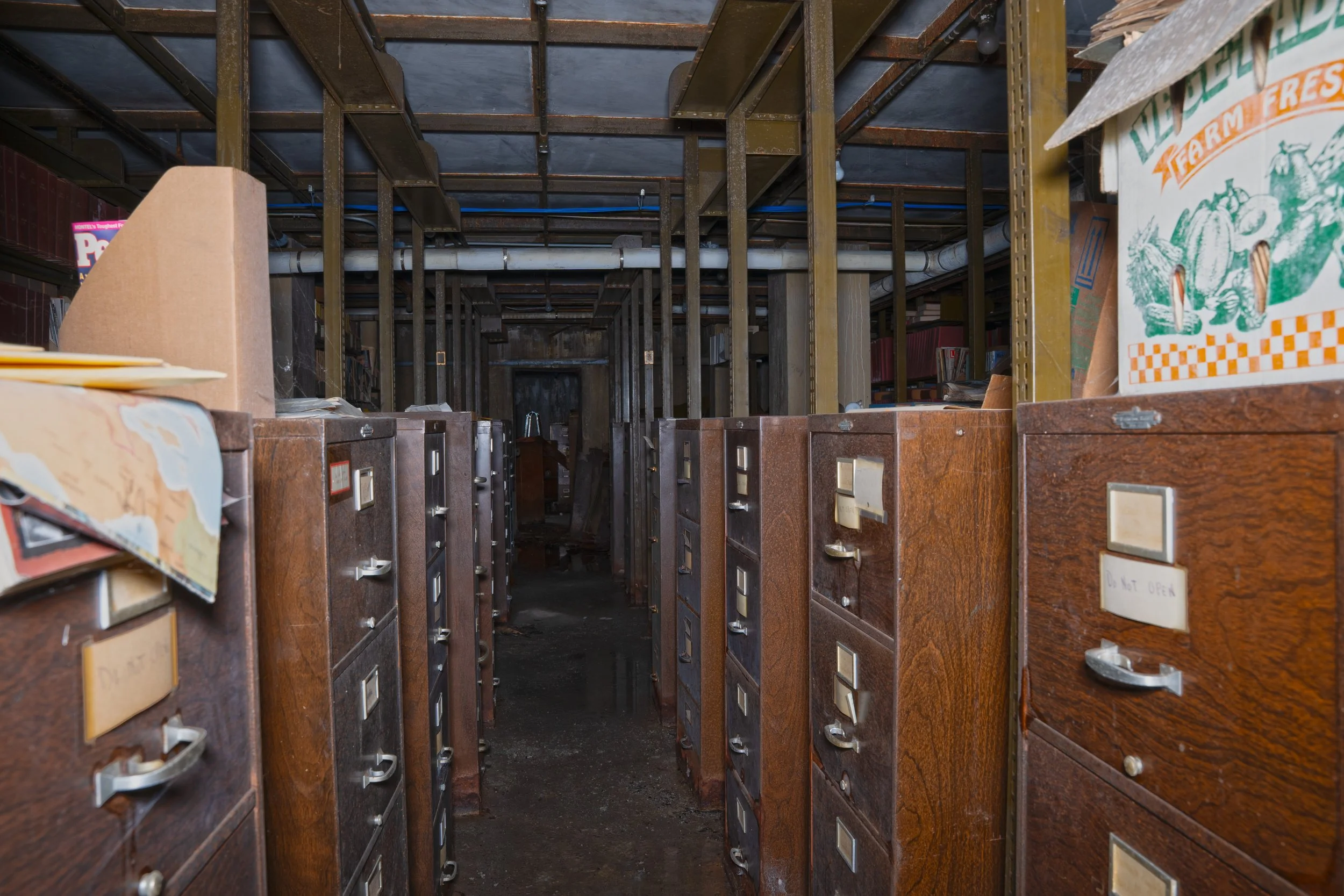 Basement media archive section