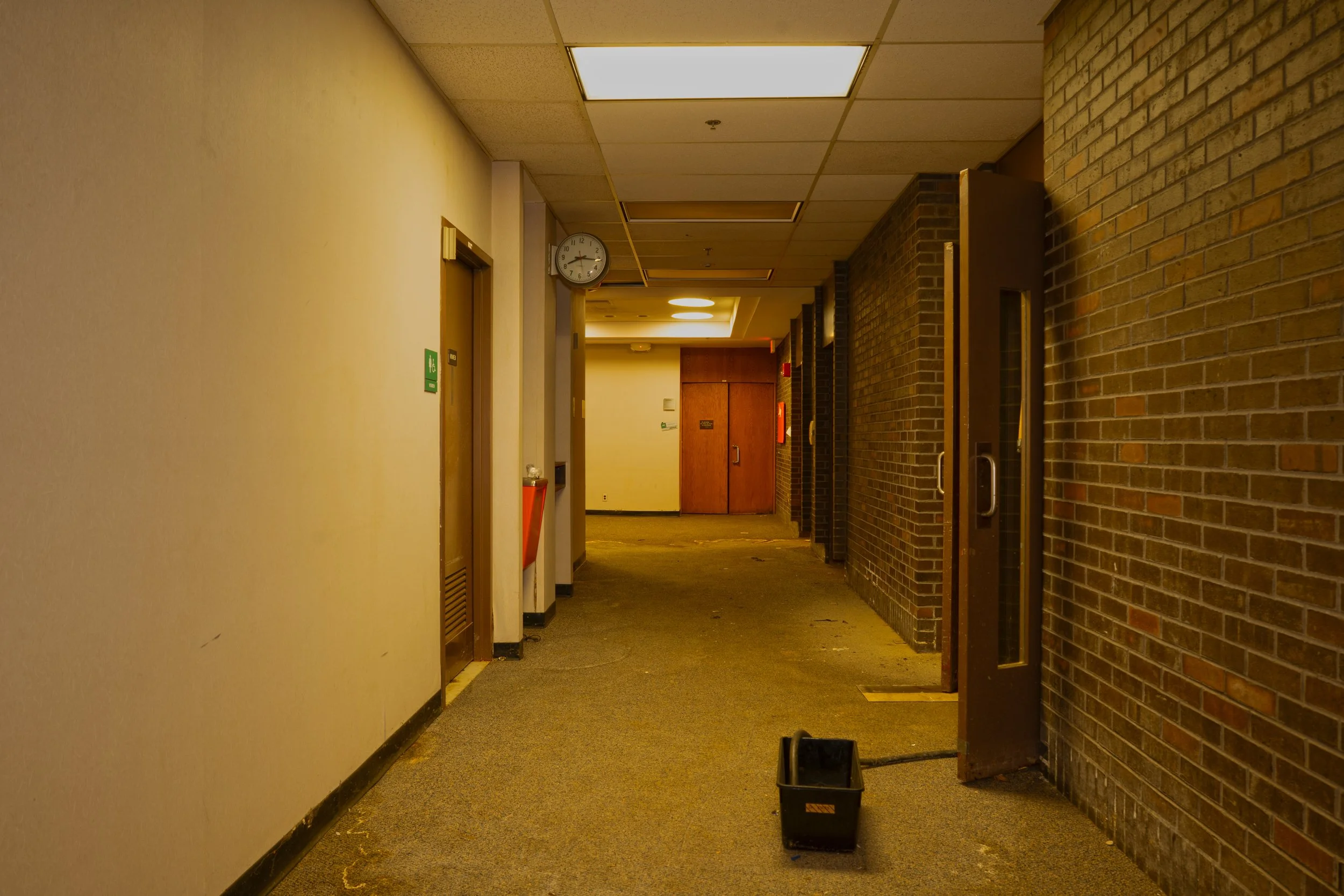 Basement corridor this section hosts the auditorium, Cafeteria and a Multipurpose room 